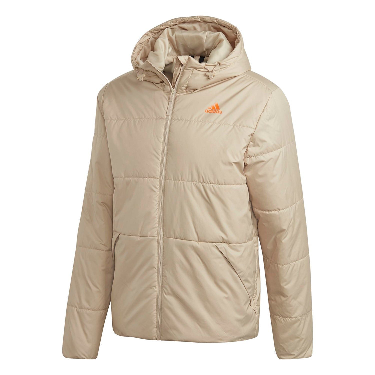 adidas BSC Insulated Padded Puffer Hooded Jacket - Beige - ViaductClothing - -