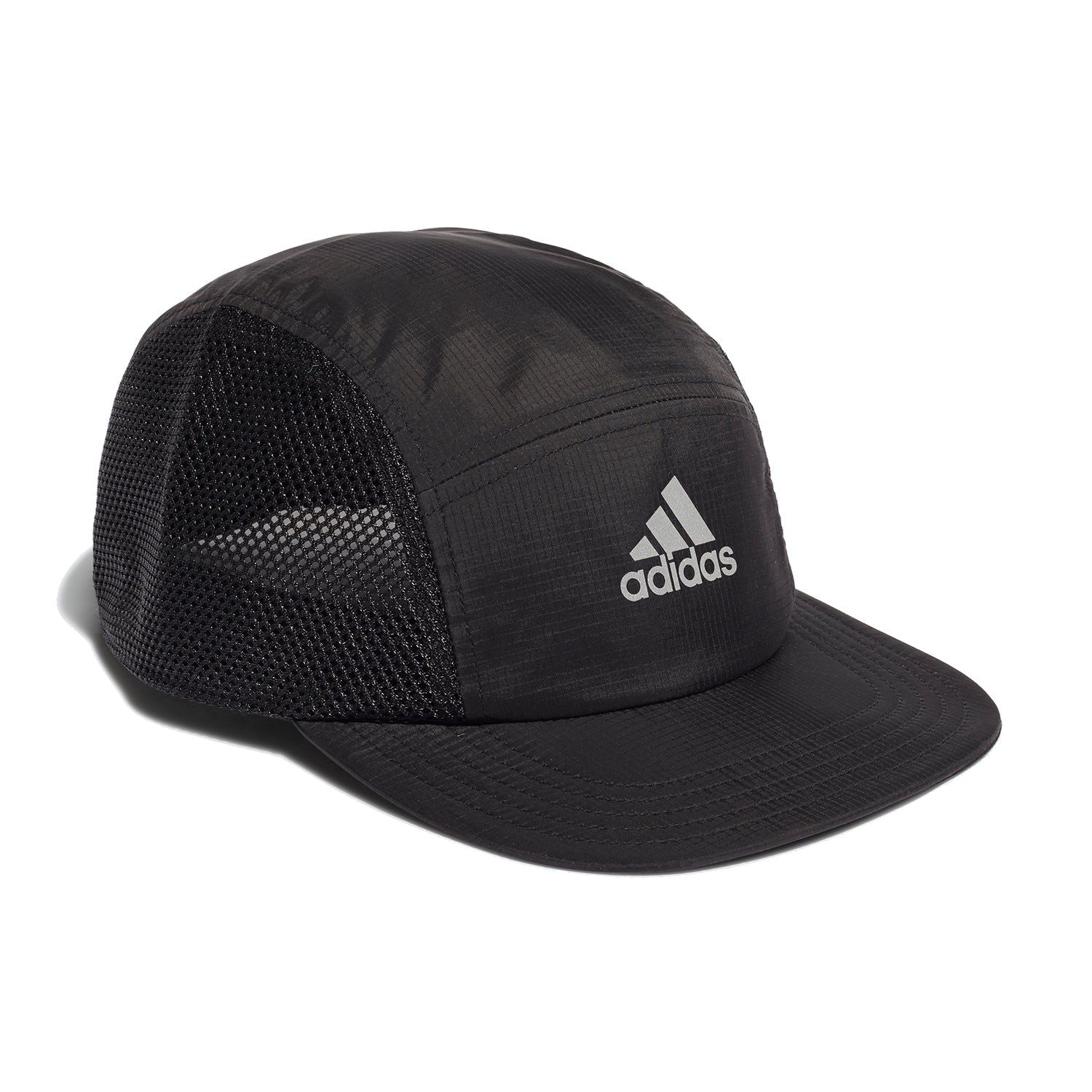 adidas Breathable Running Training Five-Panel Cap - Black - ViaductClothing - -