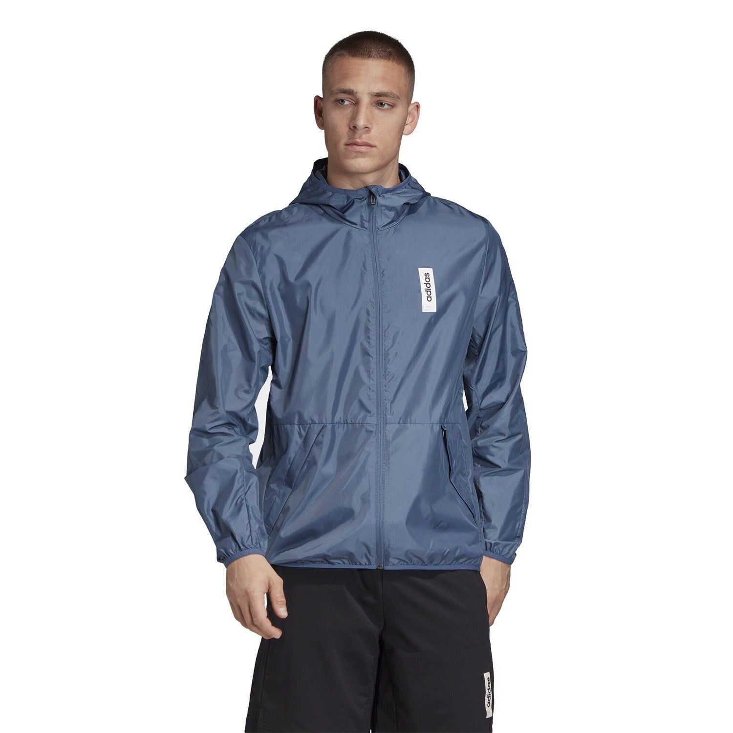 adidas Brilliant Basics Windbreaker - Blue - ViaductClothing - -