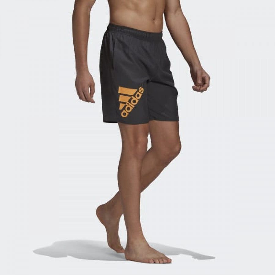 adidas Classic-Length Logo Swim Shorts - Black - ViaductClothing - -