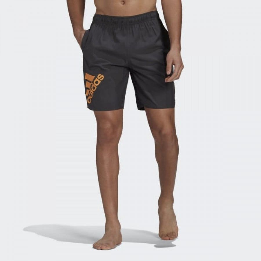 adidas Classic-Length Logo Swim Shorts - Black - ViaductClothing - -