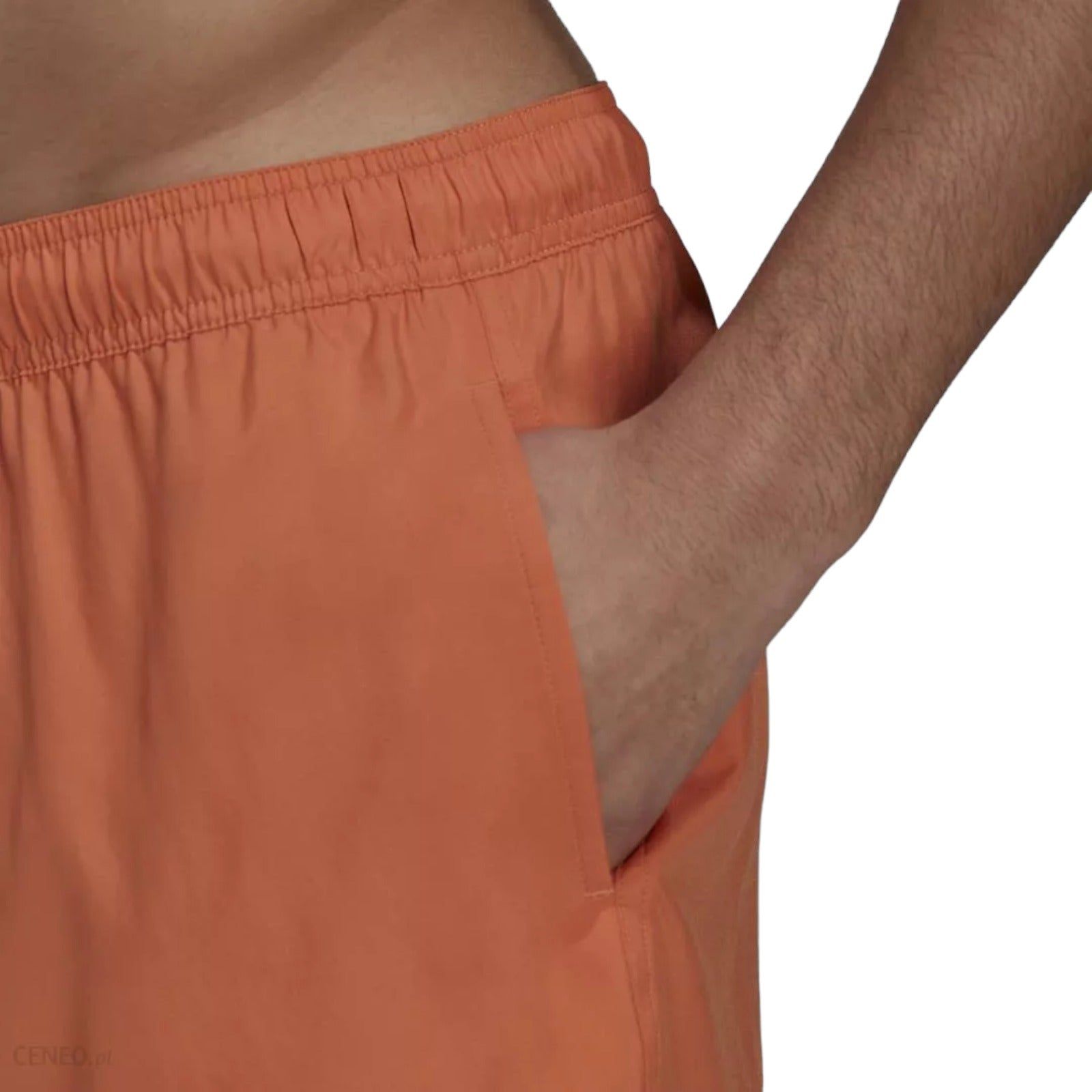 adidas Classic Length Logo Swim Shorts - Orange - ViaductClothing - -