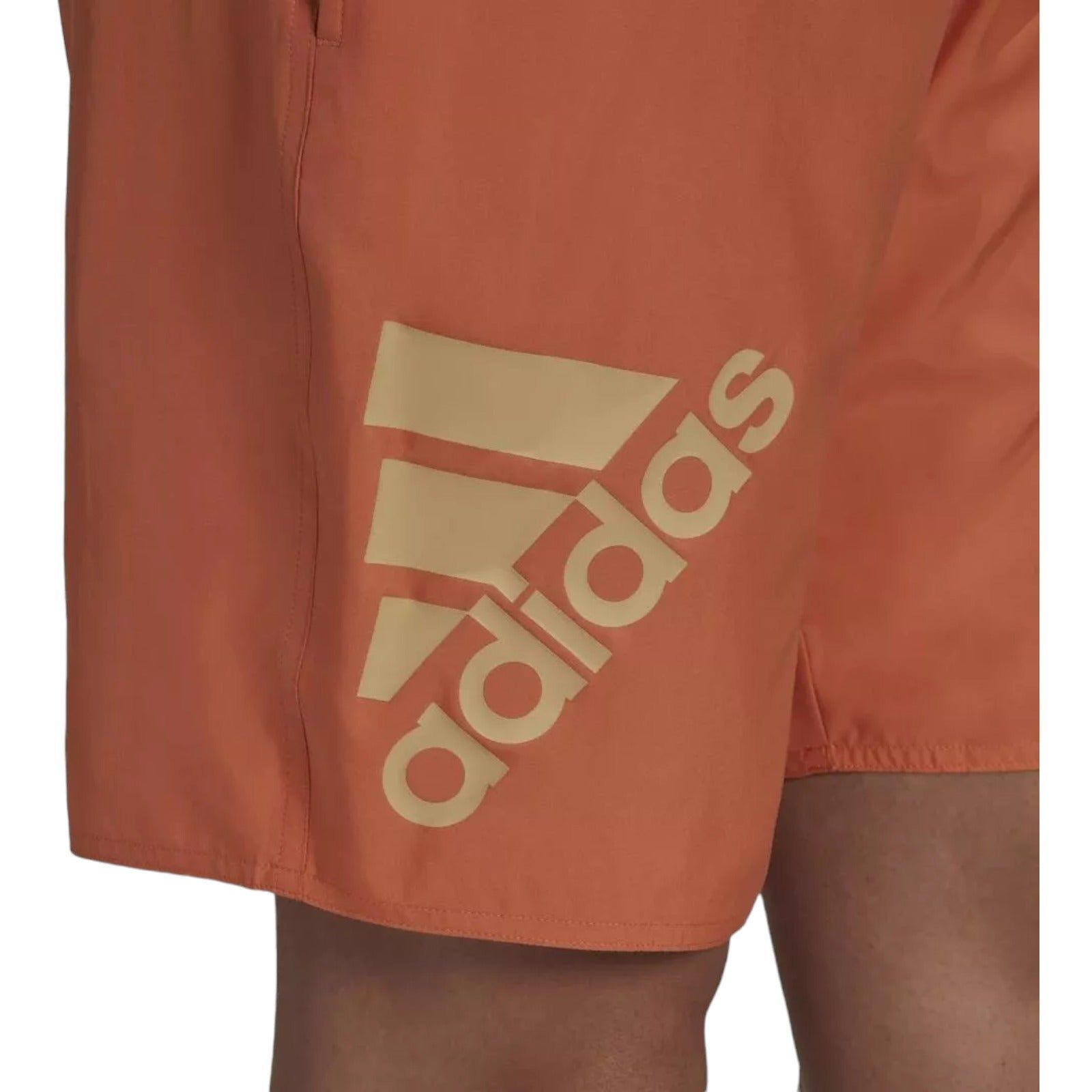 adidas Classic Length Logo Swim Shorts - Orange - ViaductClothing - -