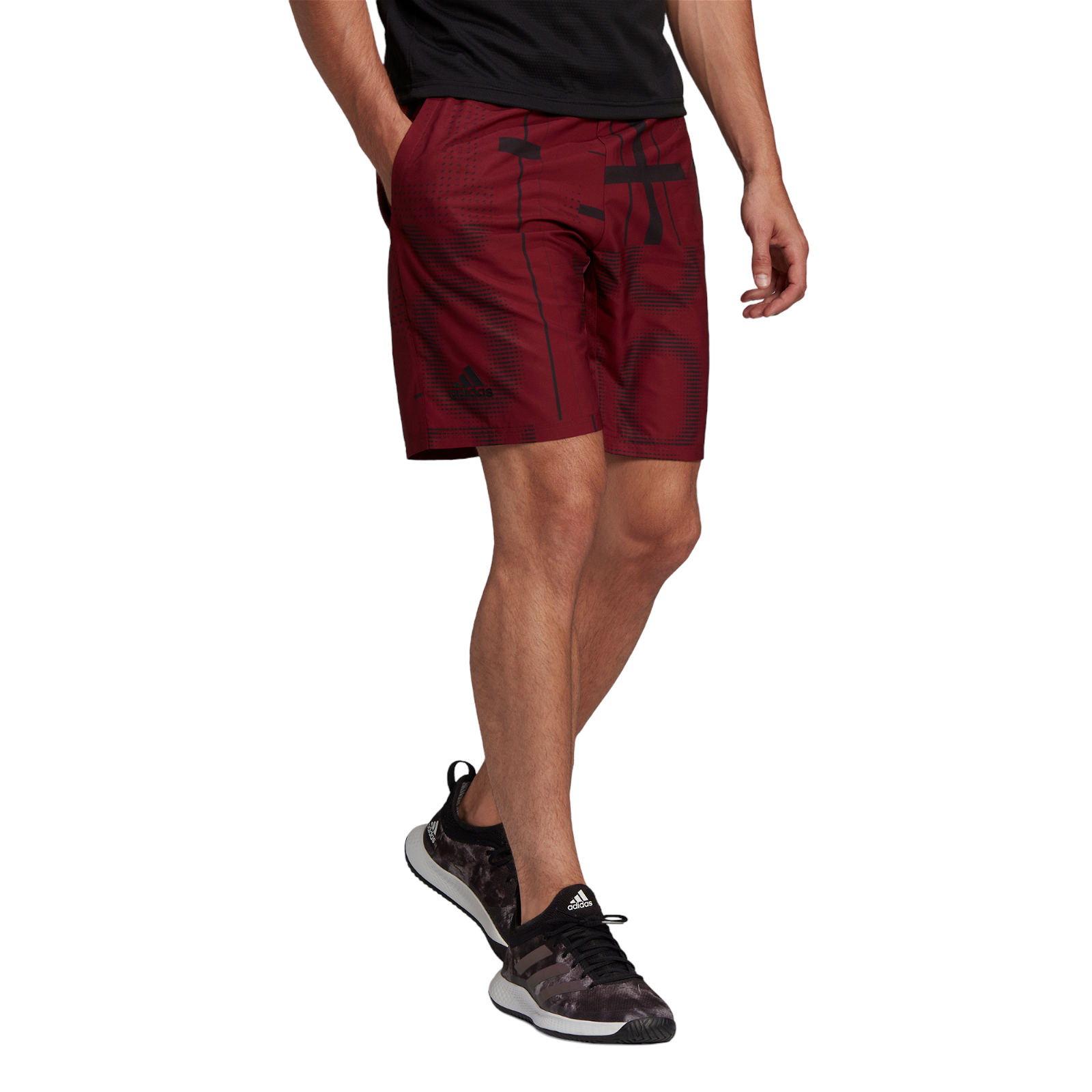 adidas Club Graphic Tennis Short - Red - ViaductClothing - -