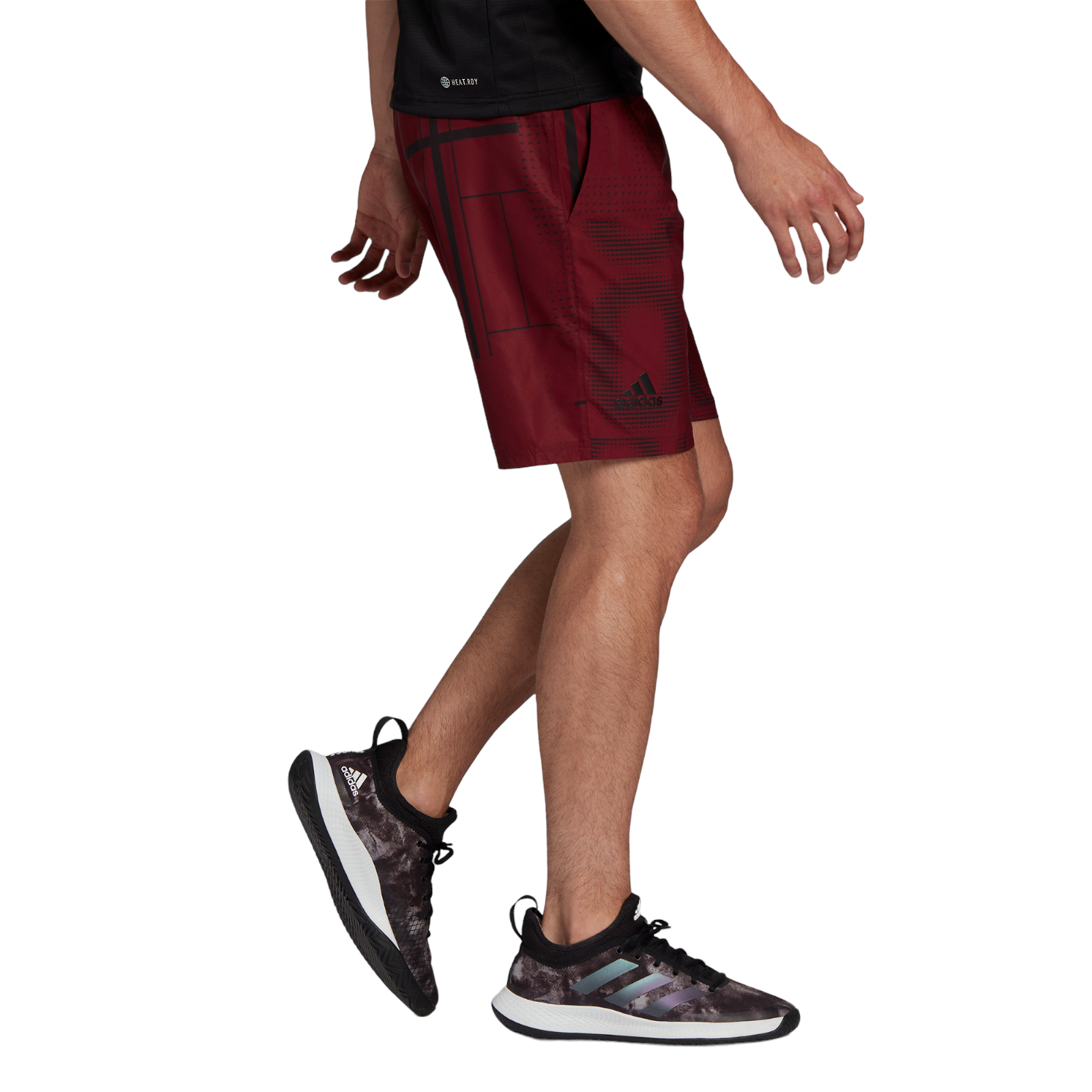 adidas Club Graphic Tennis Short - Red - ViaductClothing - -