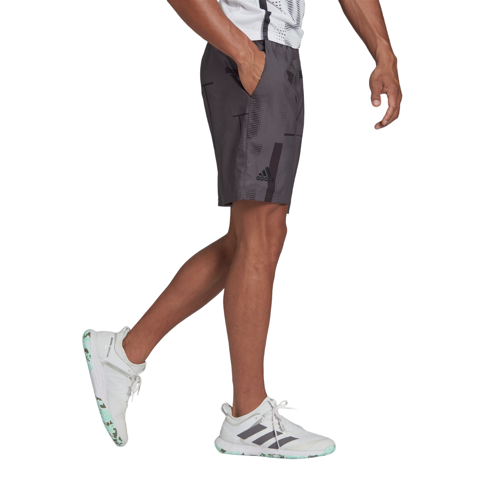 adidas Club Graphic Tennis Shorts - Grey - ViaductClothing - -