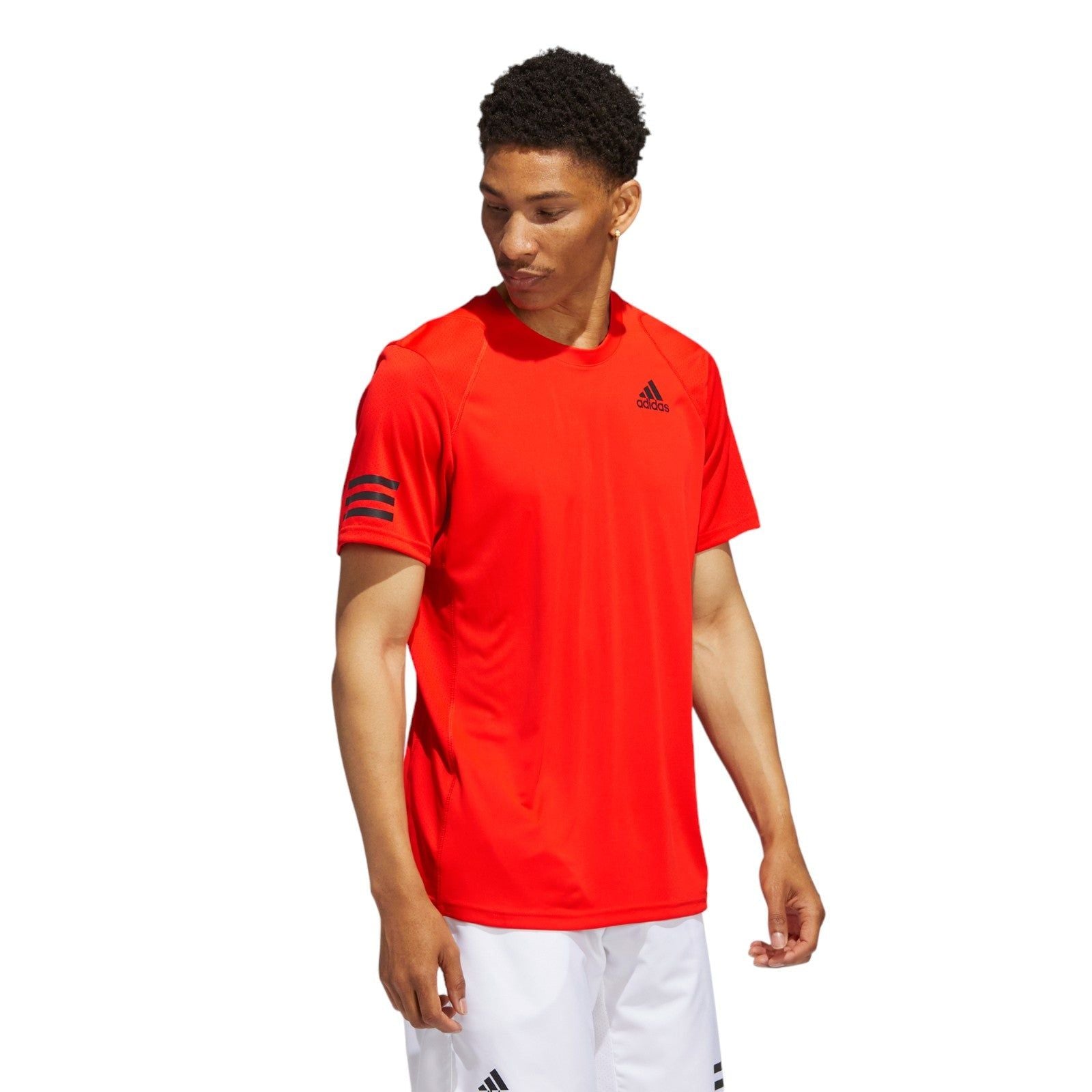 adidas Club Tennis 3-Stripes Tee - Bold Orange - ViaductClothing - -