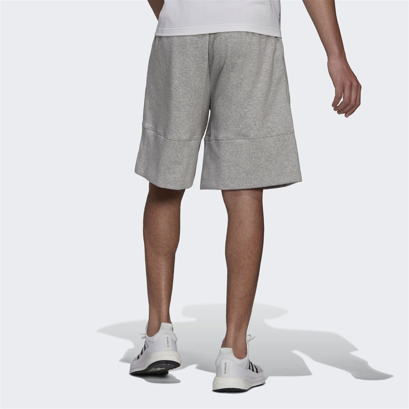 adidas Comfy and Chill Fleece Shorts - Medium Grey Heather - ViaductClothing - -