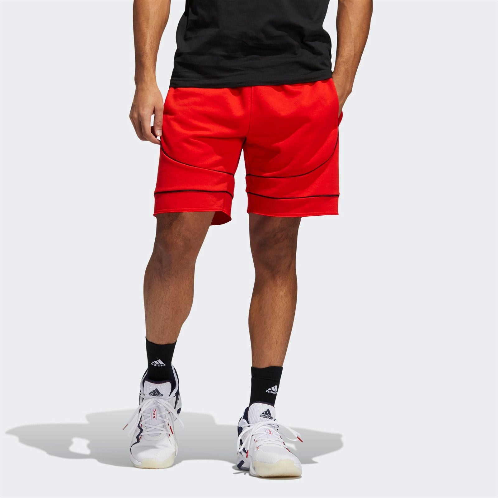 adidas Donovan Mitchell DON Issue #2 Shorts - Red - ViaductClothing - -