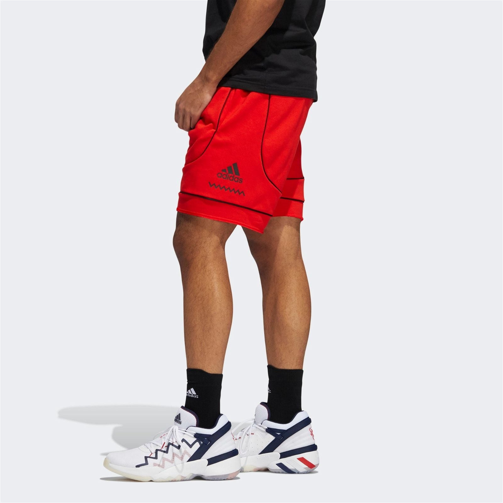 adidas Donovan Mitchell DON Issue #2 Shorts - Red - ViaductClothing - -