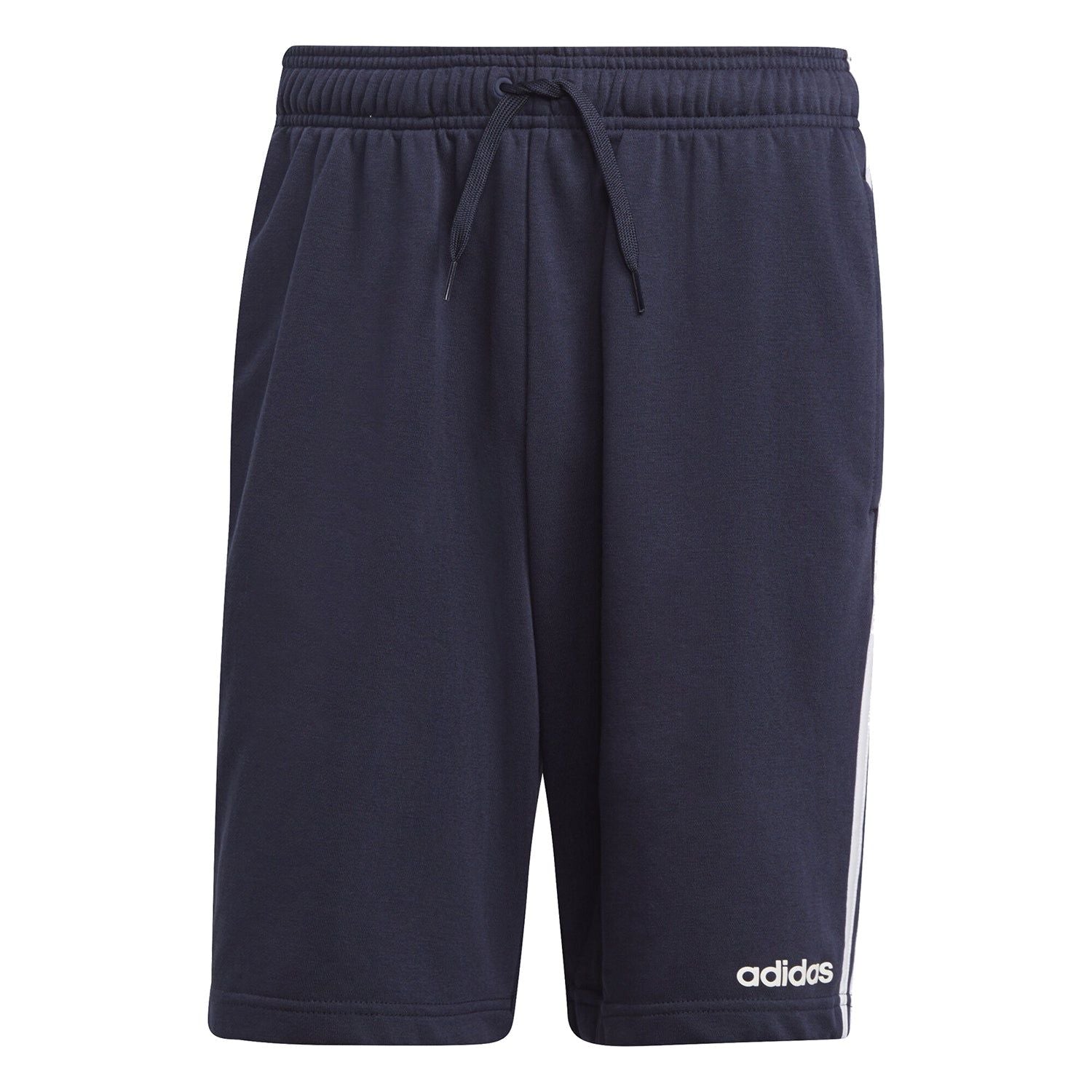 adidas Essentials 3-Stripes French Terry Shorts - Navy - ViaductClothing - -