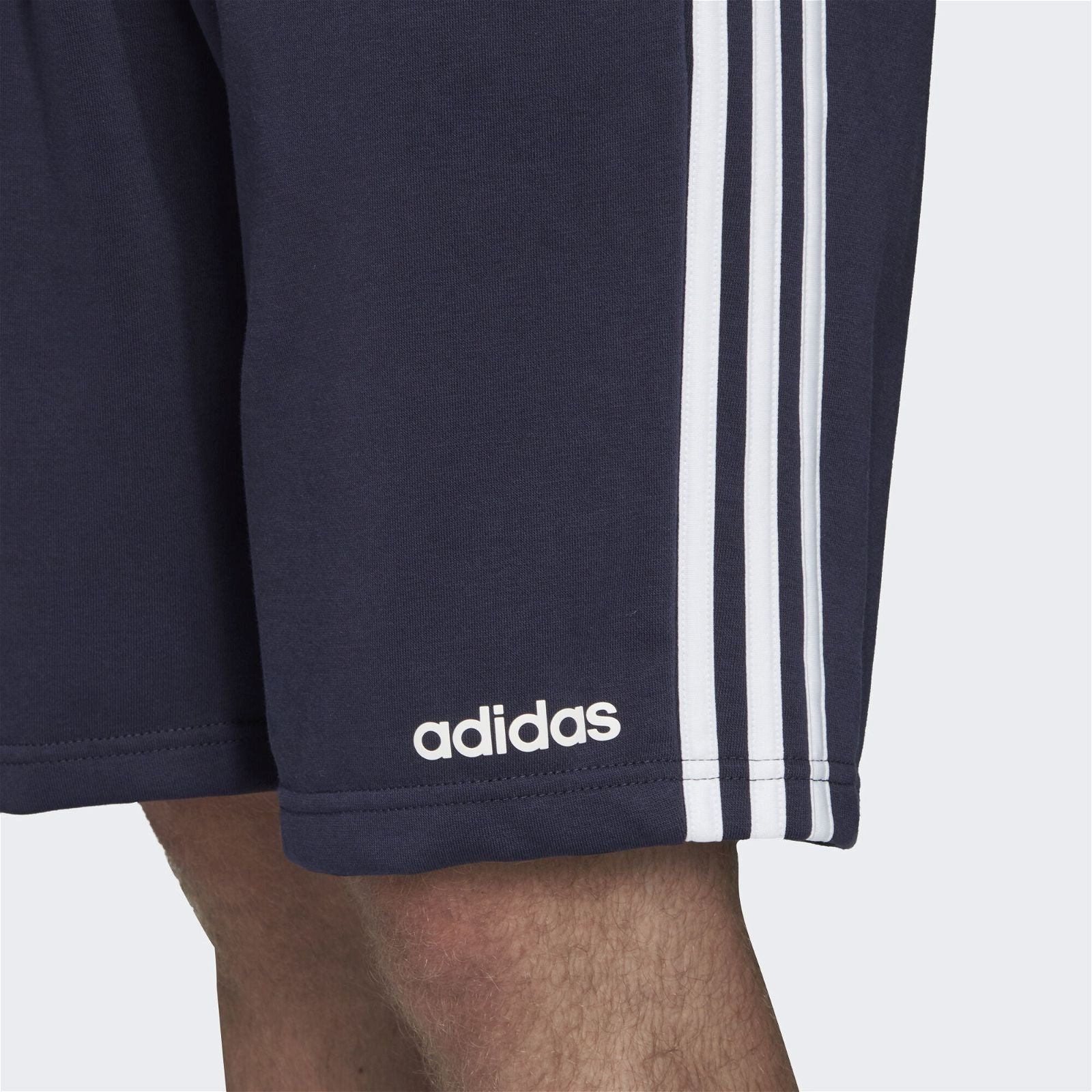 adidas Essentials 3-Stripes French Terry Shorts - Navy - ViaductClothing - -