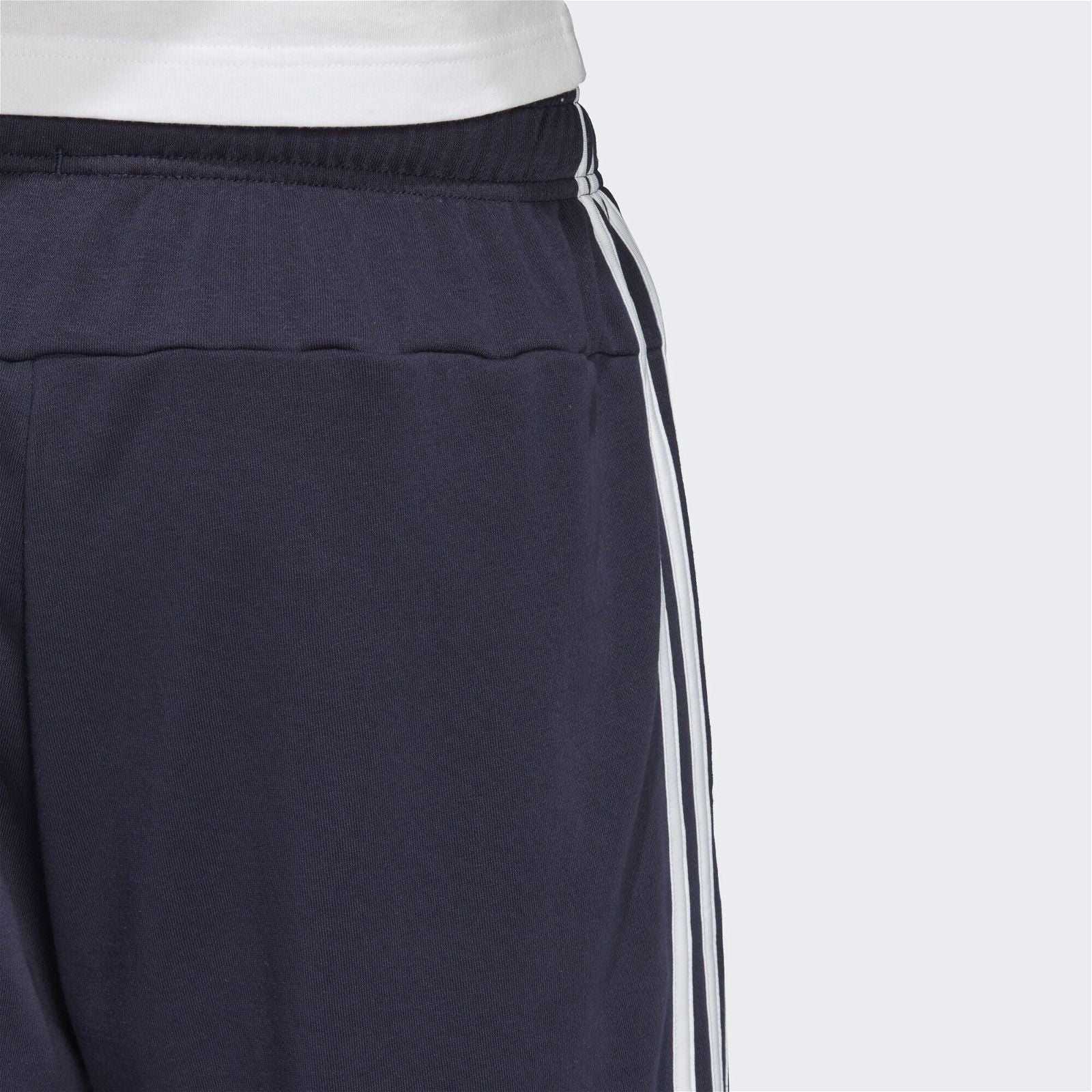 adidas Essentials 3-Stripes French Terry Shorts - Navy - ViaductClothing - -