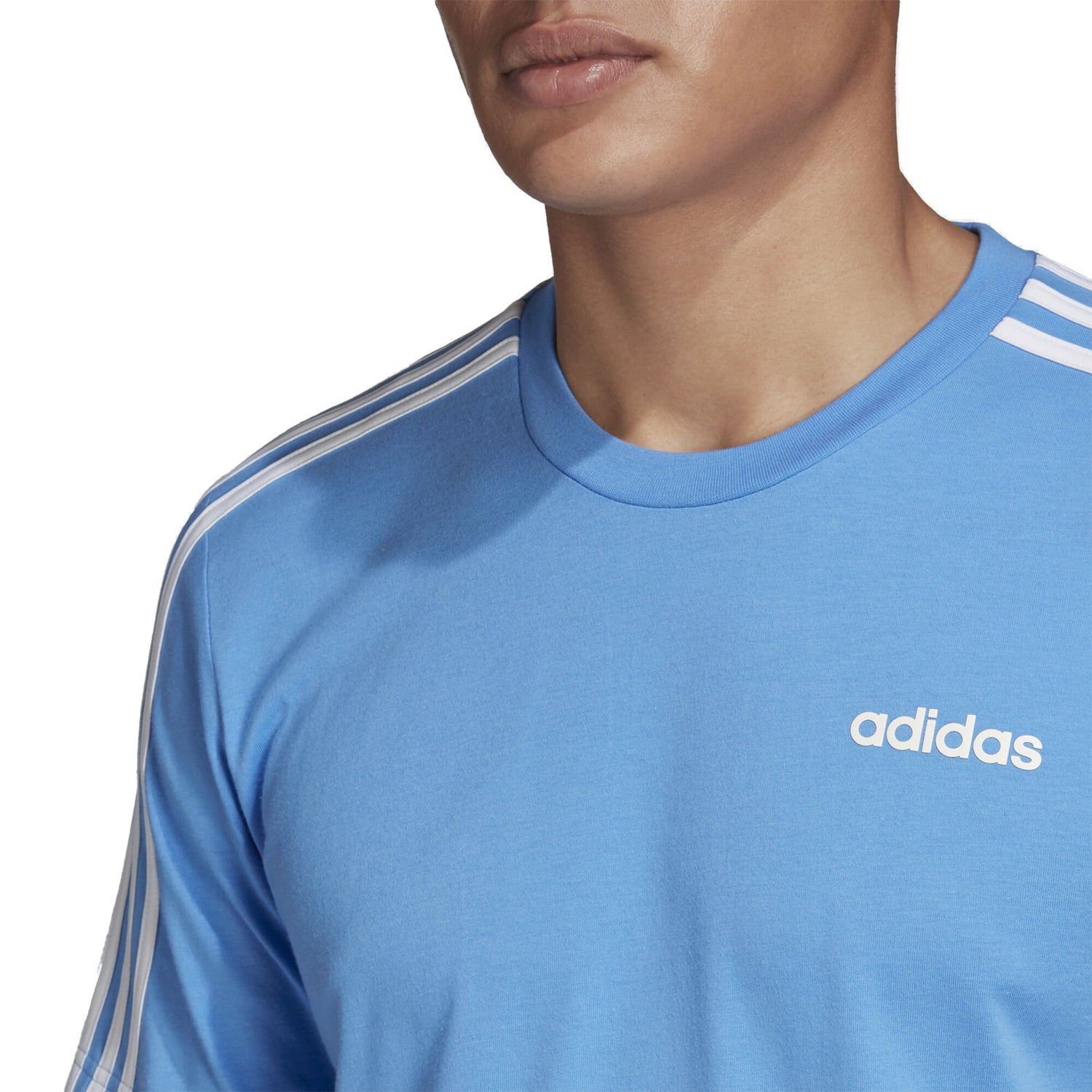 adidas Essentials 3-Stripes T-Shirt - Blue - ViaductClothing - -