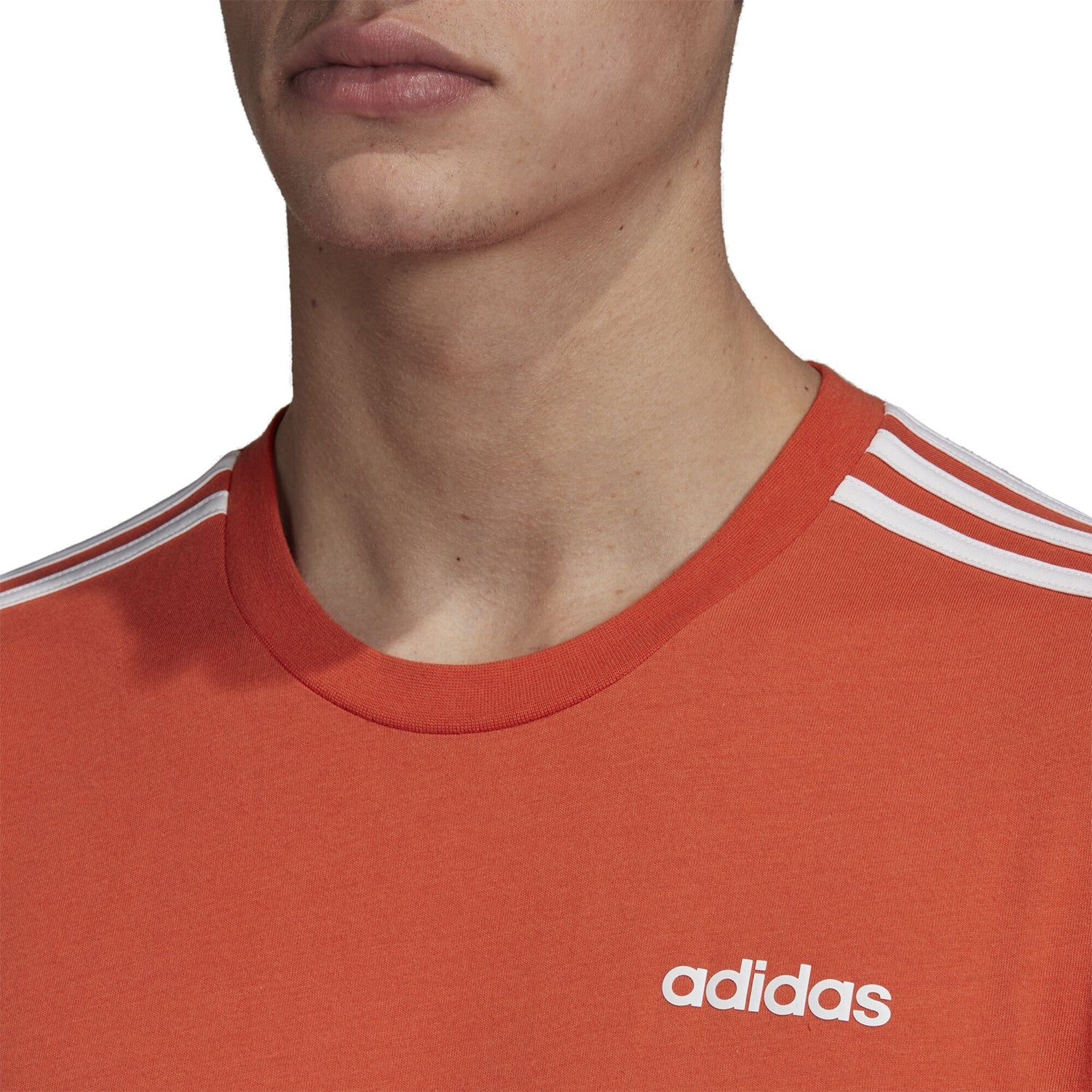 adidas Essentials 3-Stripes Tee - Orange - ViaductClothing - -