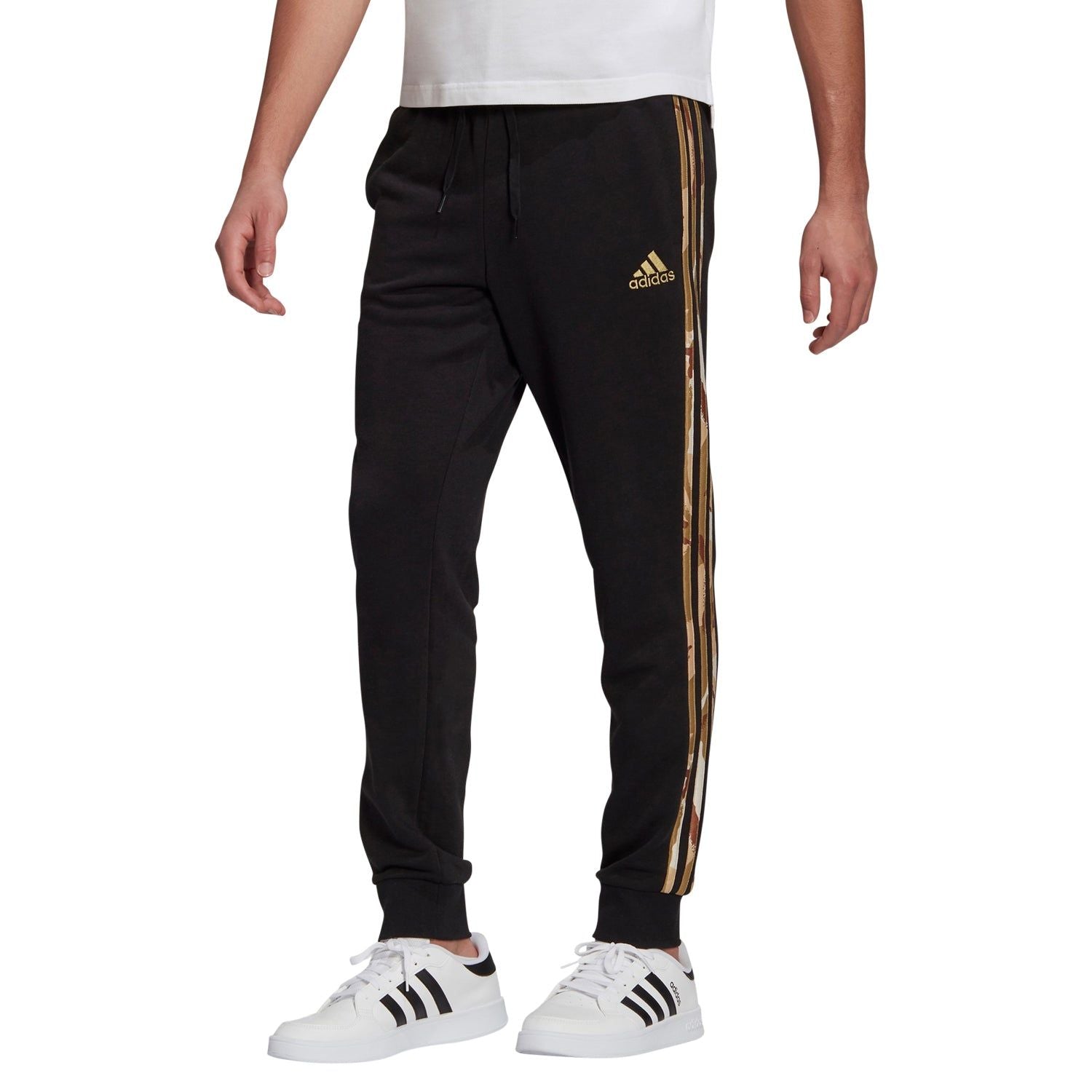 adidas Essentials Camouflage Pants - Black - ViaductClothing - -