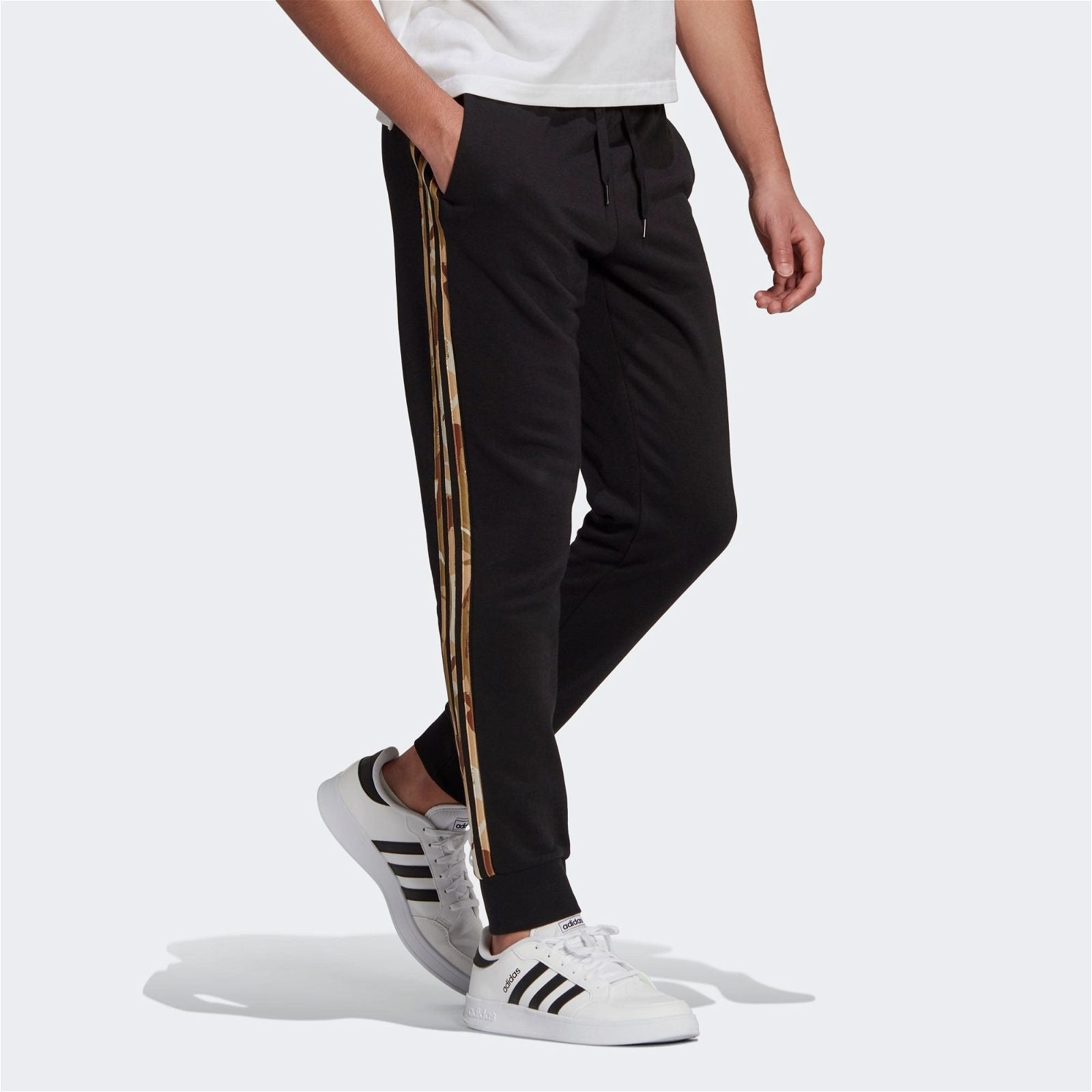 adidas Essentials Camouflage Pants - Black - ViaductClothing - -