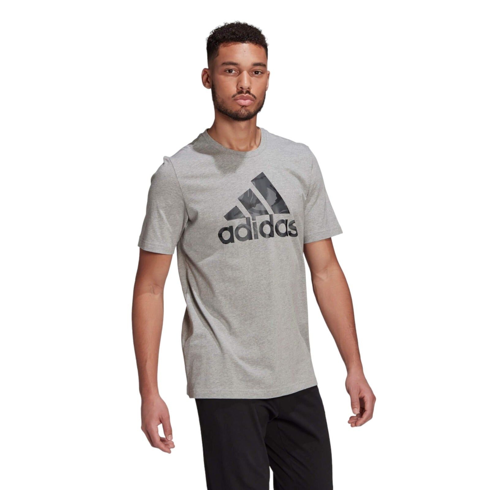adidas Essentials Camouflage Print T-Shirt - Grey - ViaductClothing - -
