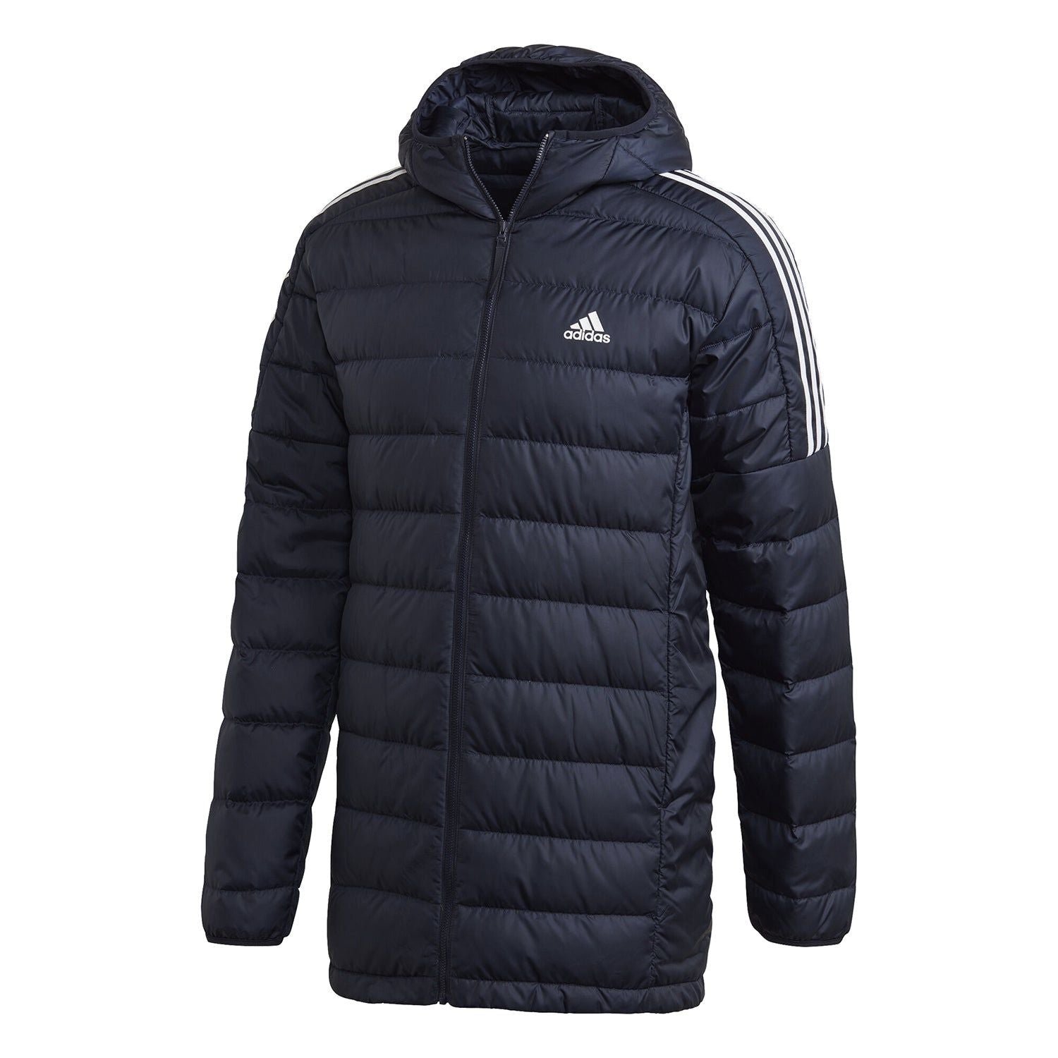 adidas Essentials Down Parka Coat Jacket - Blue - ViaductClothing - -