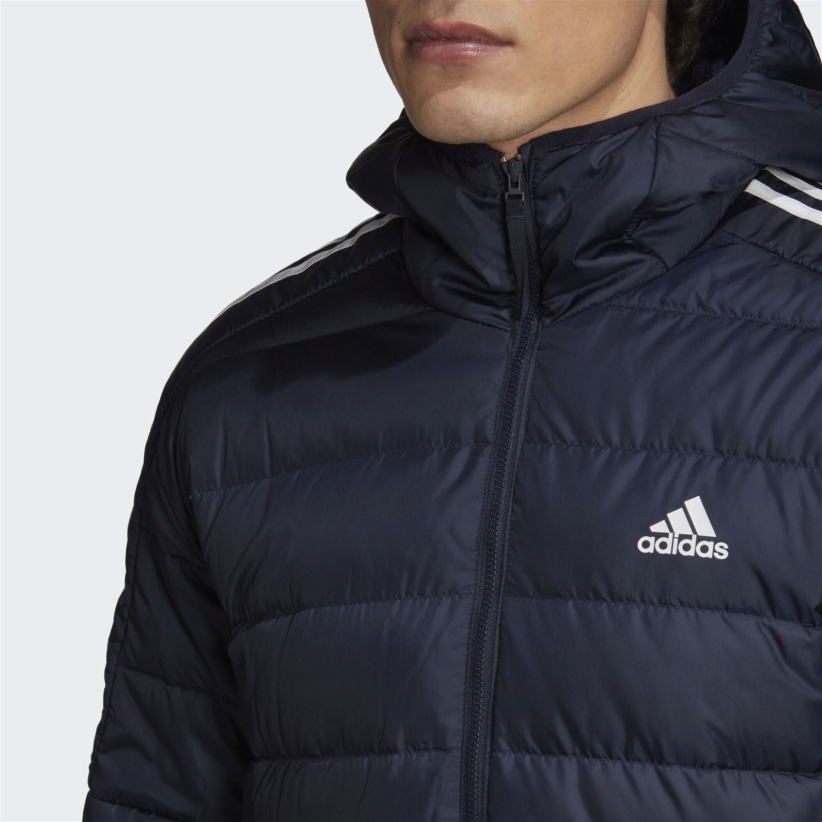 adidas Essentials Down Parka Coat Jacket - Blue - ViaductClothing - -