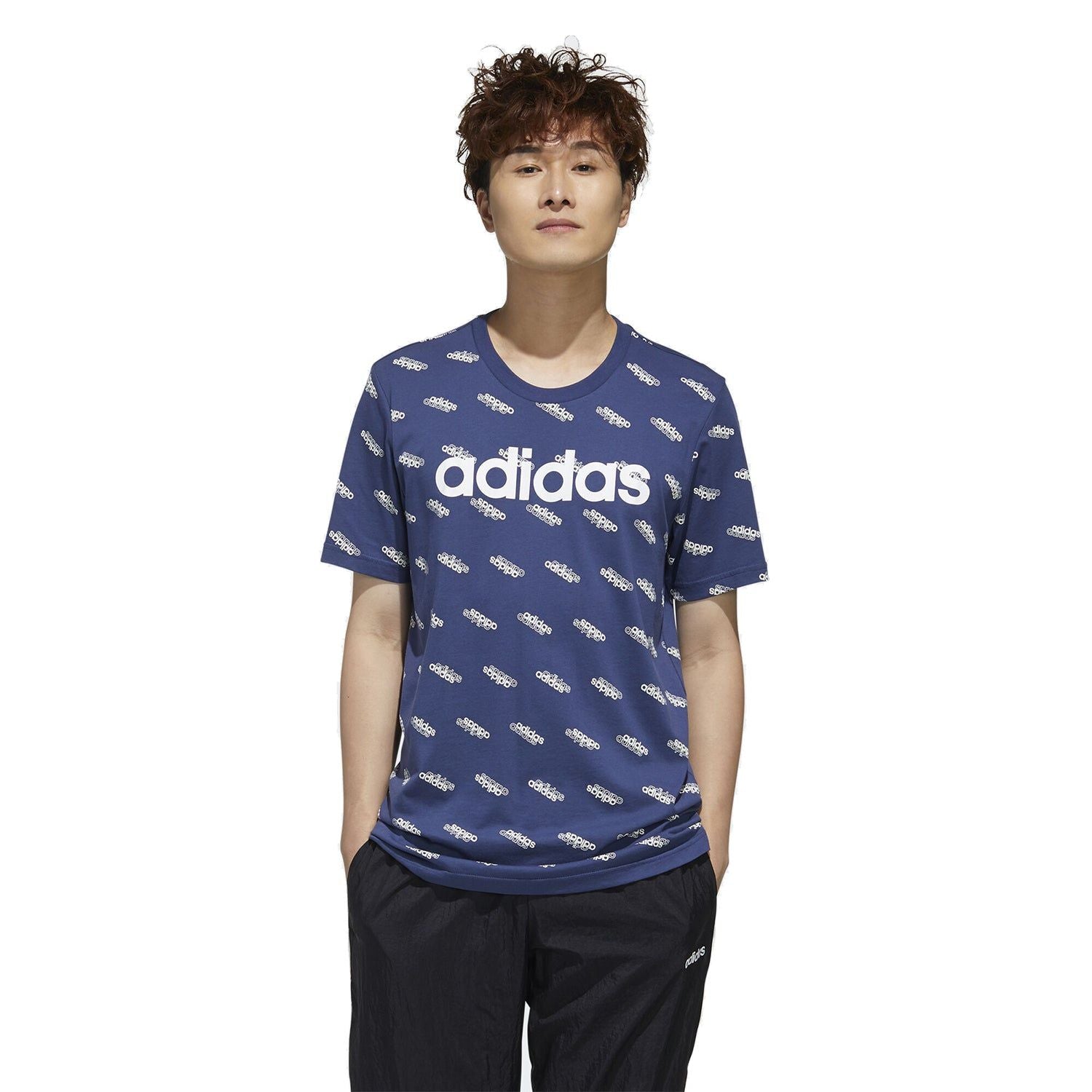 adidas Essentials Favorites Tee - Blue - ViaductClothing - -