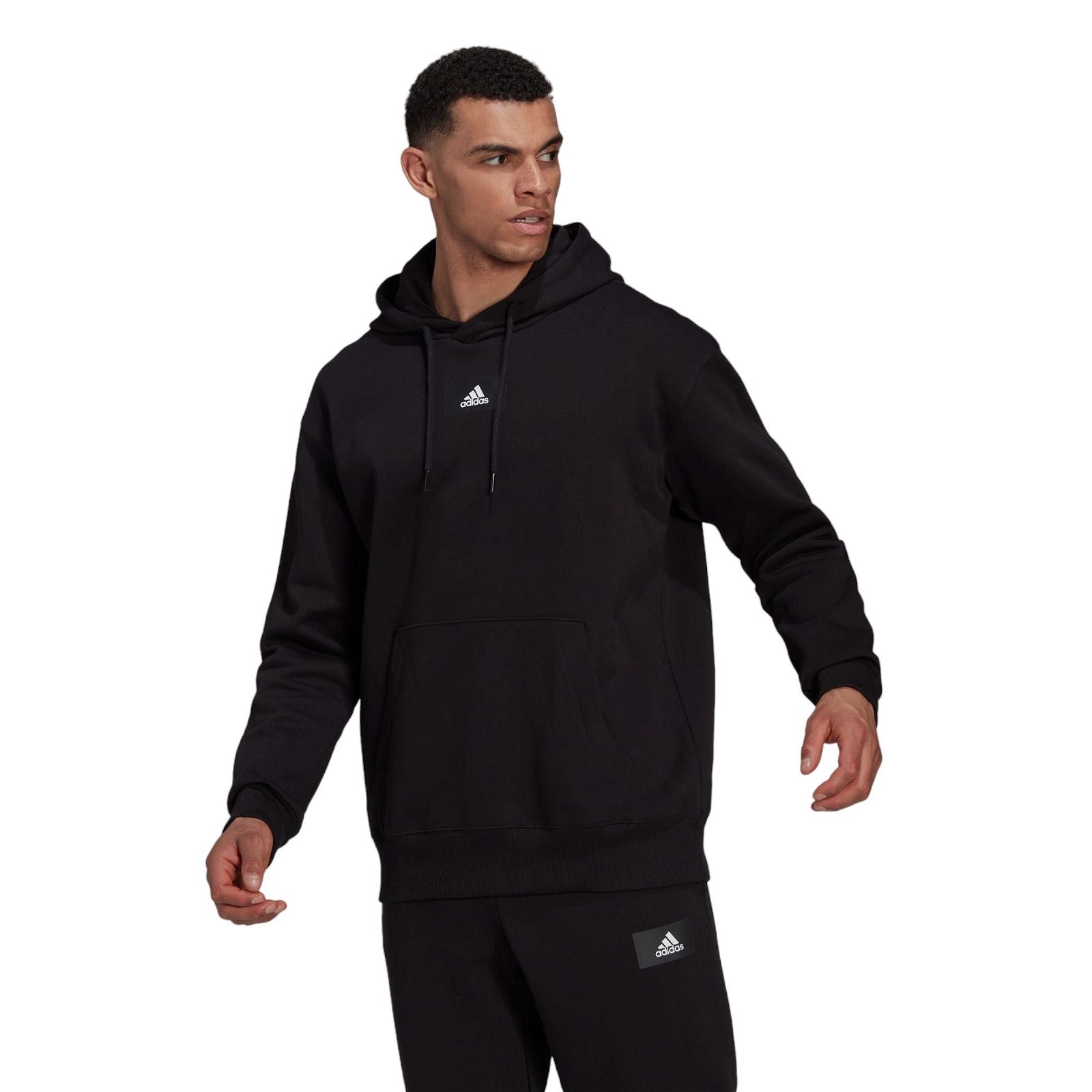 adidas Essentials Feelvivid Mens Overhead Hoodie - Black - ViaductClothing - -