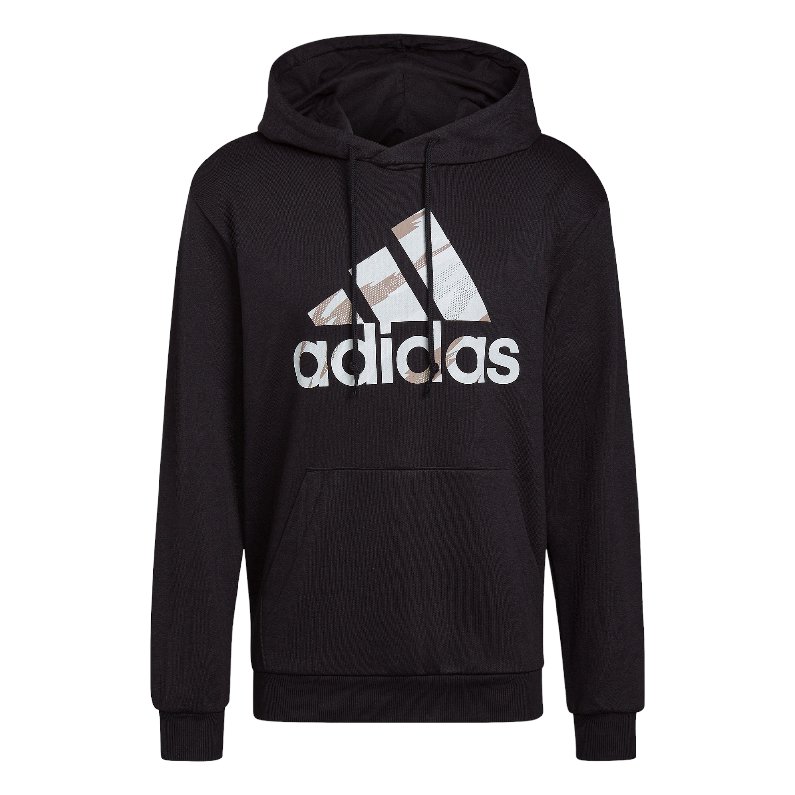 adidas Essentials French Terry Camo-Print Hoodie - Black - ViaductClothing - -