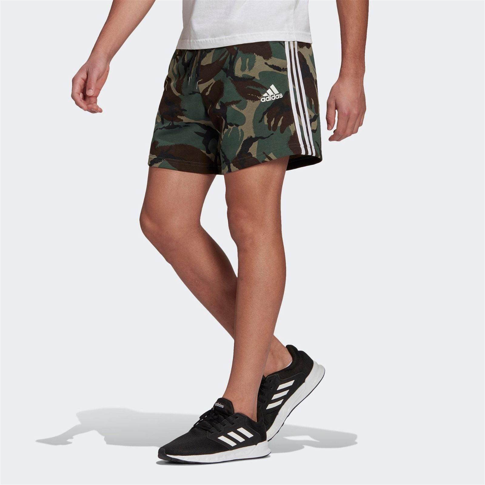 adidas Essentials French Terry Camouflage Shorts - Green - ViaductClothing - -