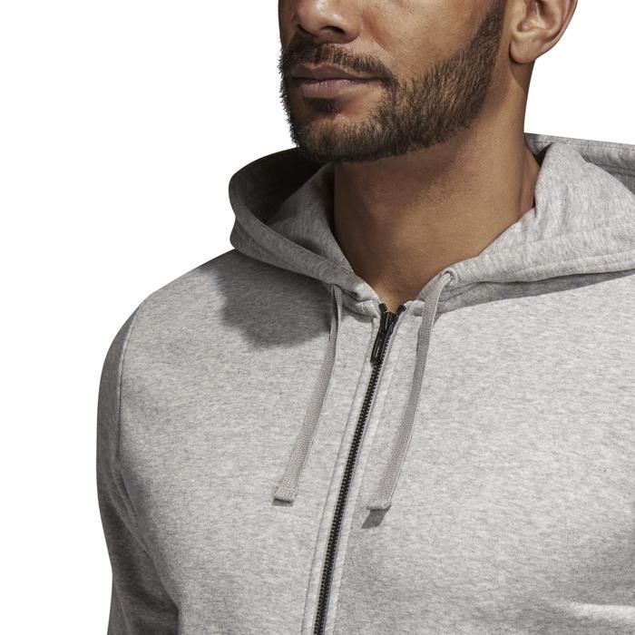 adidas Essentials Linear Fleece Hoodie - Grey - ViaductClothing - -