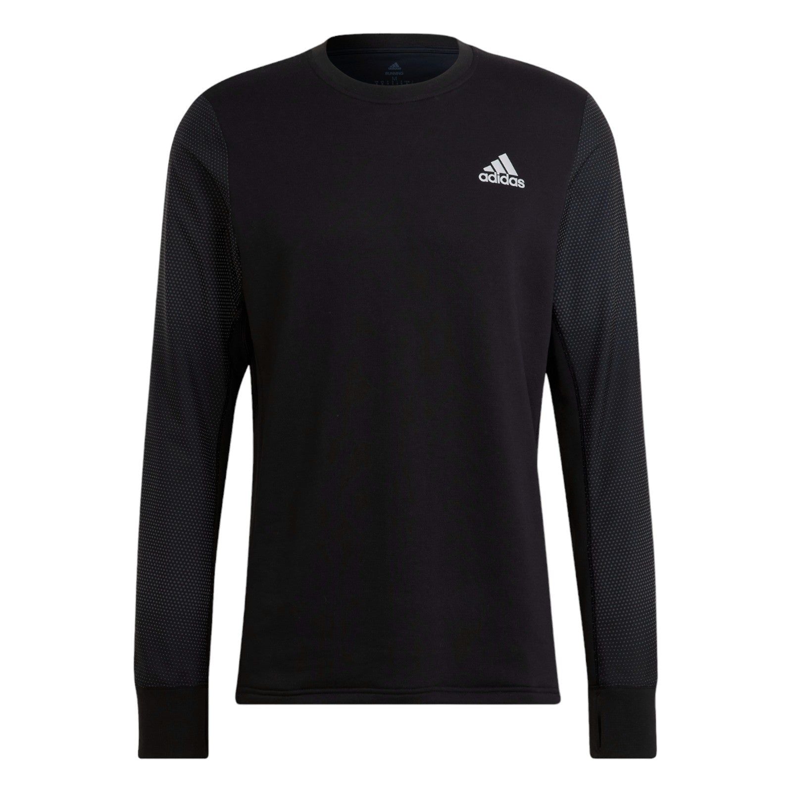 adidas Fast Reflective Crew Sweatshirt - Black - ViaductClothing - -