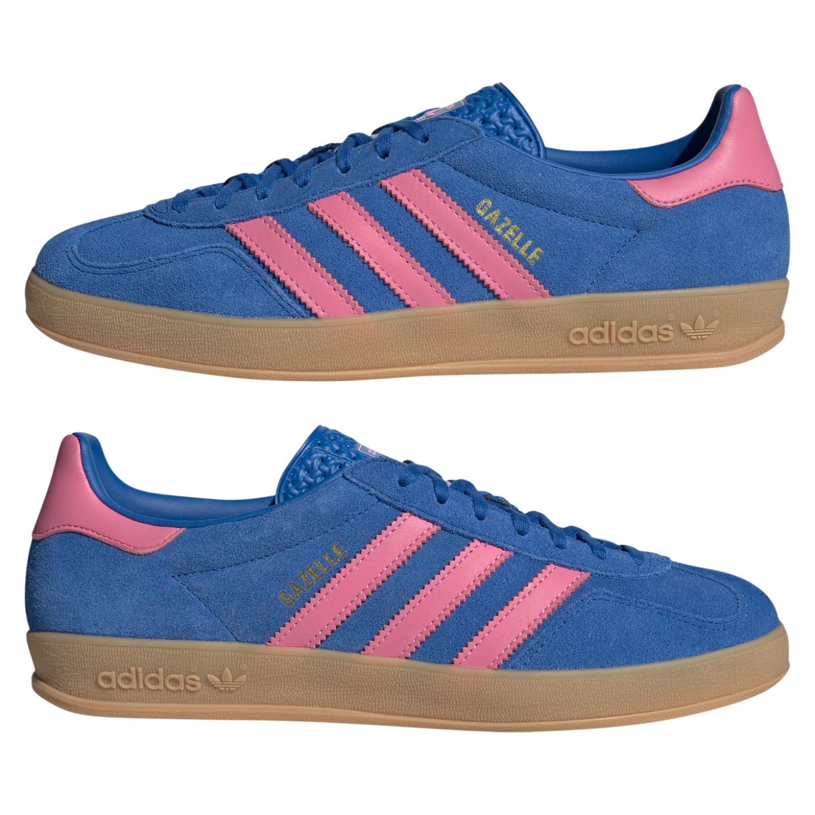 adidas Originals Gazelle Indoor Shoes - Blue / Bliss Pink / Gum