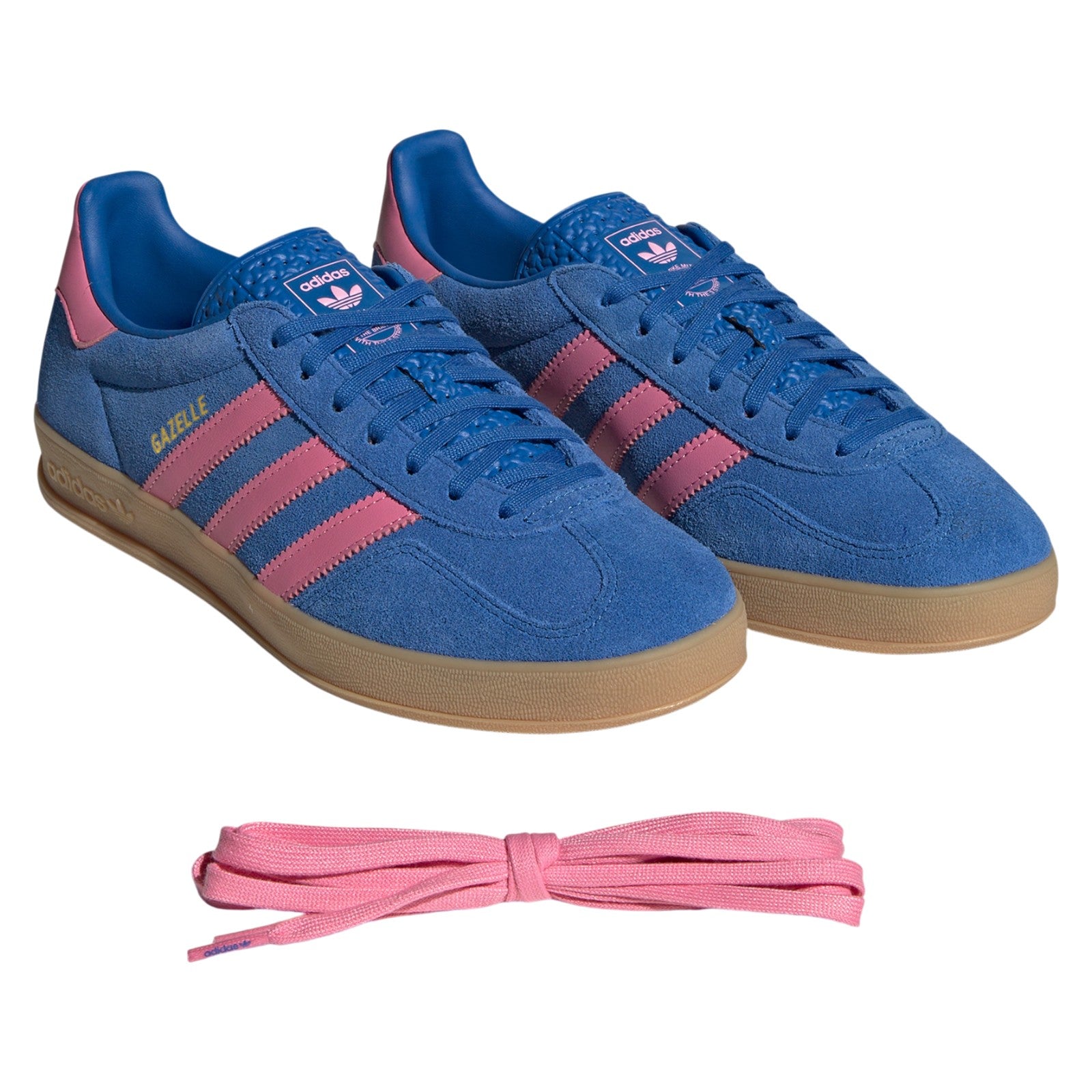 adidas Originals Gazelle Indoor Shoes - Blue / Bliss Pink / Gum