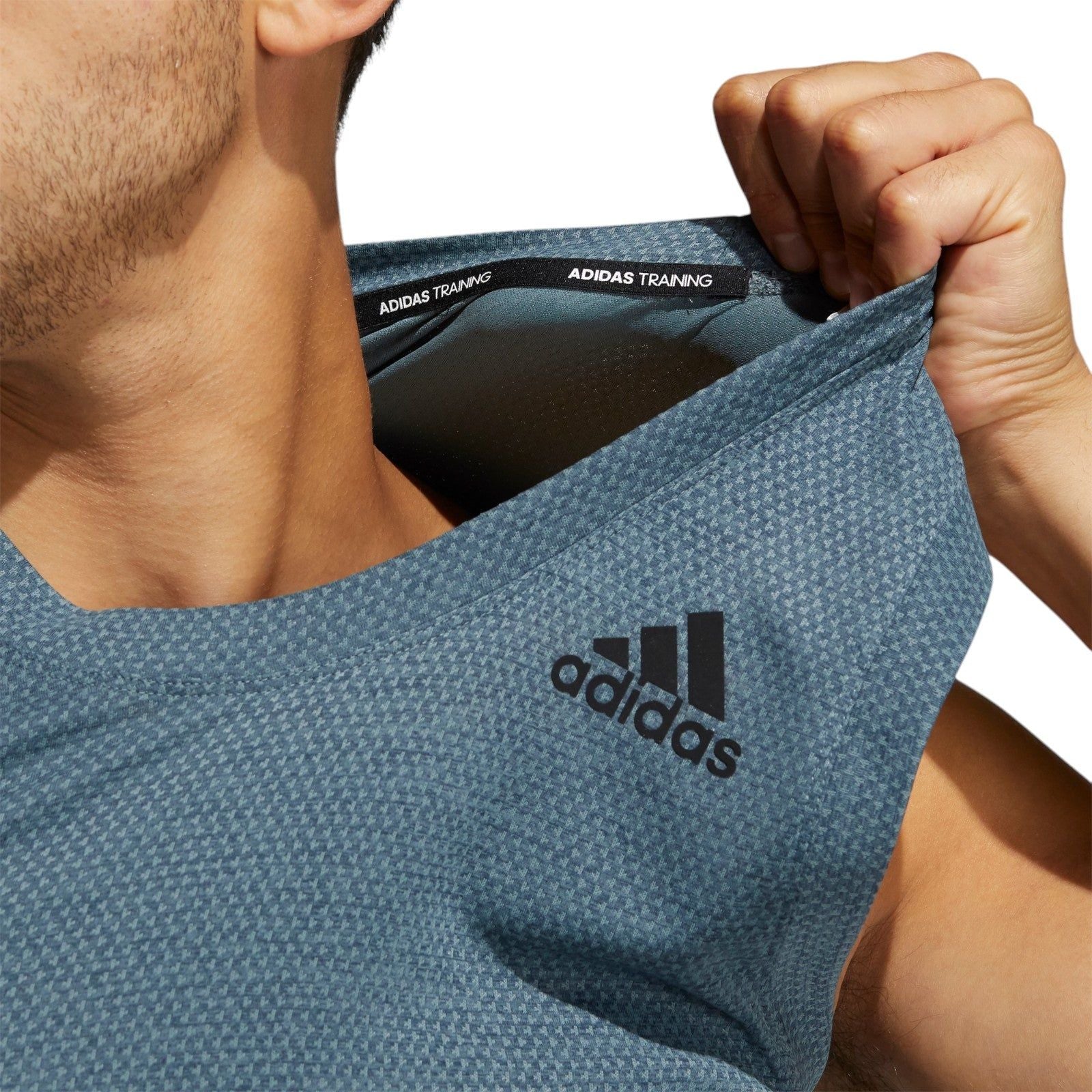 adidas HEAT.RDY 3-Stripes Tank Top - Blue - ViaductClothing - -
