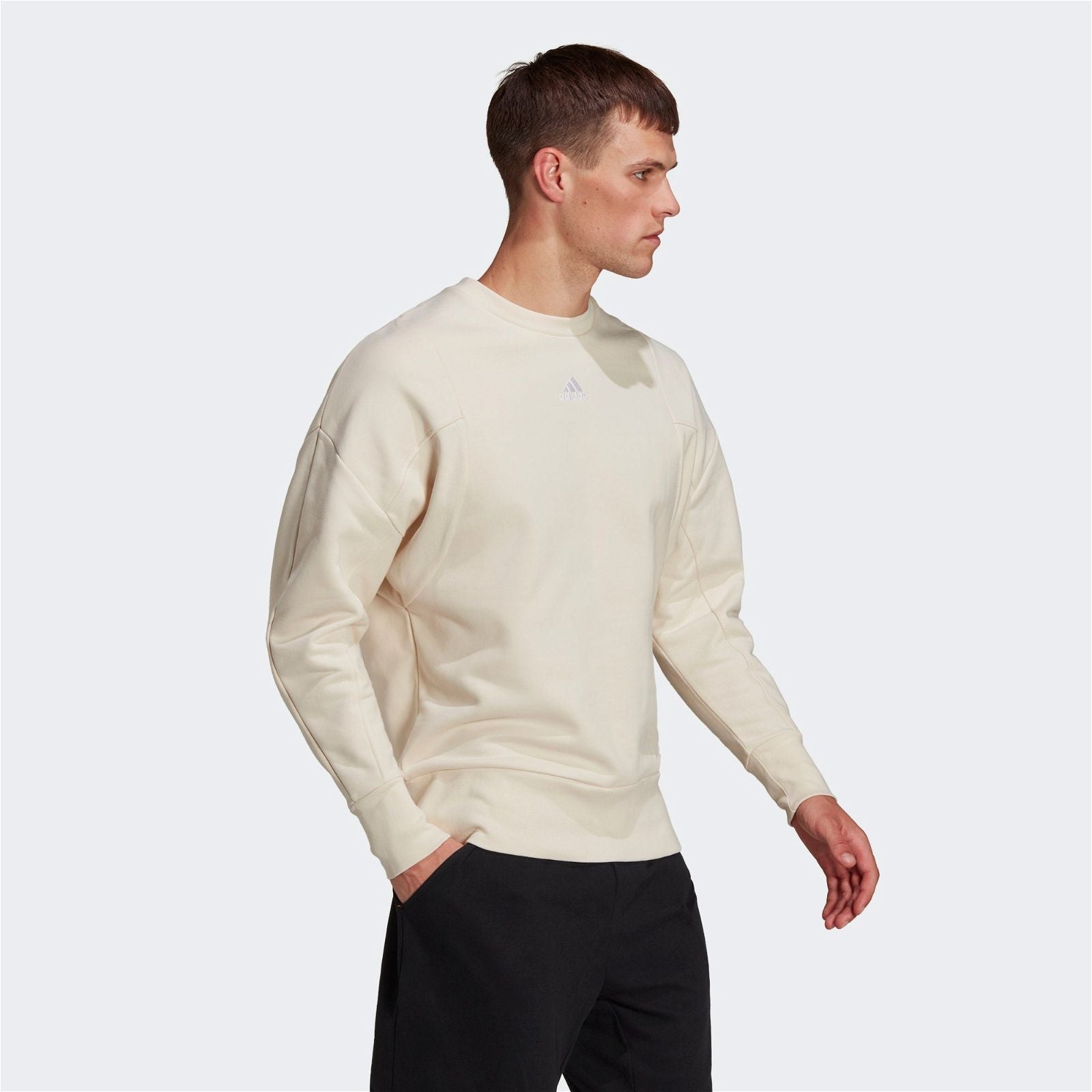 adidas Internal Cotton Sweatshirt - Off White - ViaductClothing - -