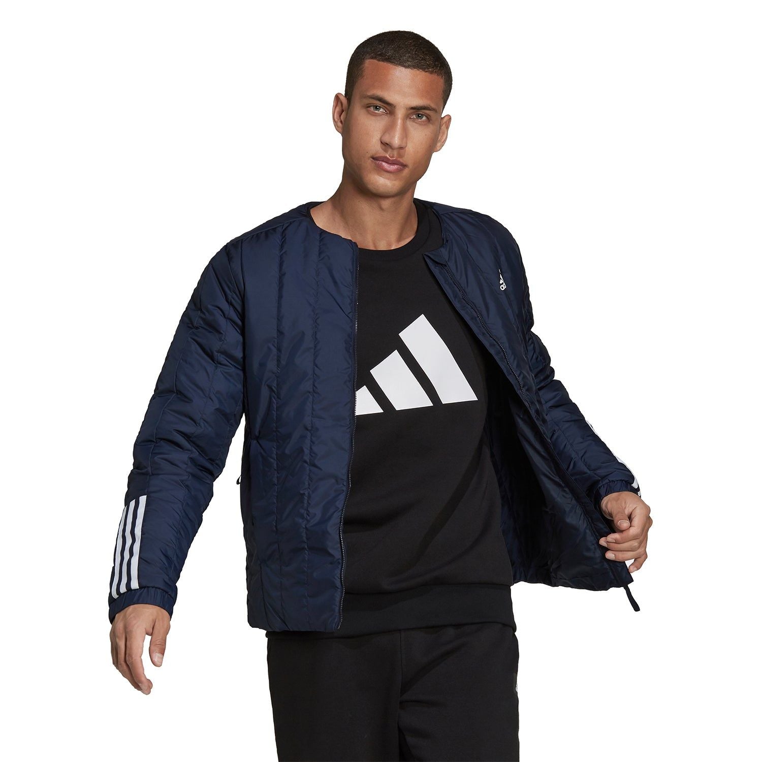 adidas Itavic 3-Stripes Light Jacket - Navy - ViaductClothing - -