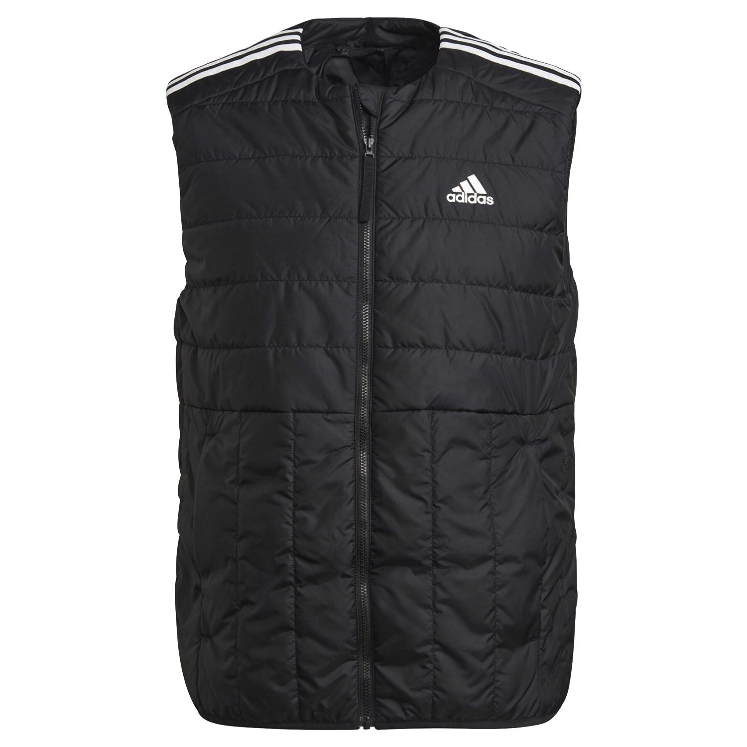 adidas Itavic 3 Stripe Puffer Gilet - Black - ViaductClothing - -