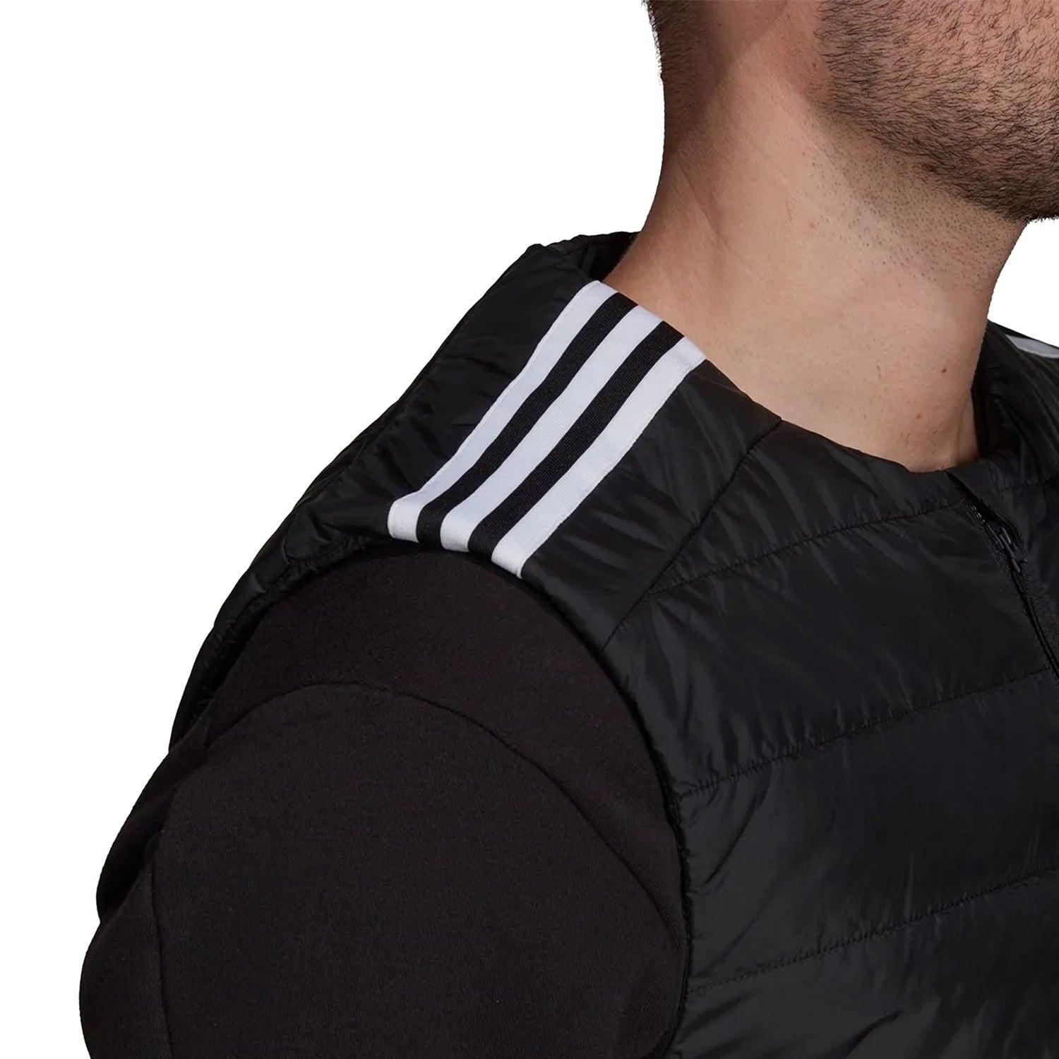 adidas Itavic 3 Stripe Puffer Gilet - Black - ViaductClothing - -
