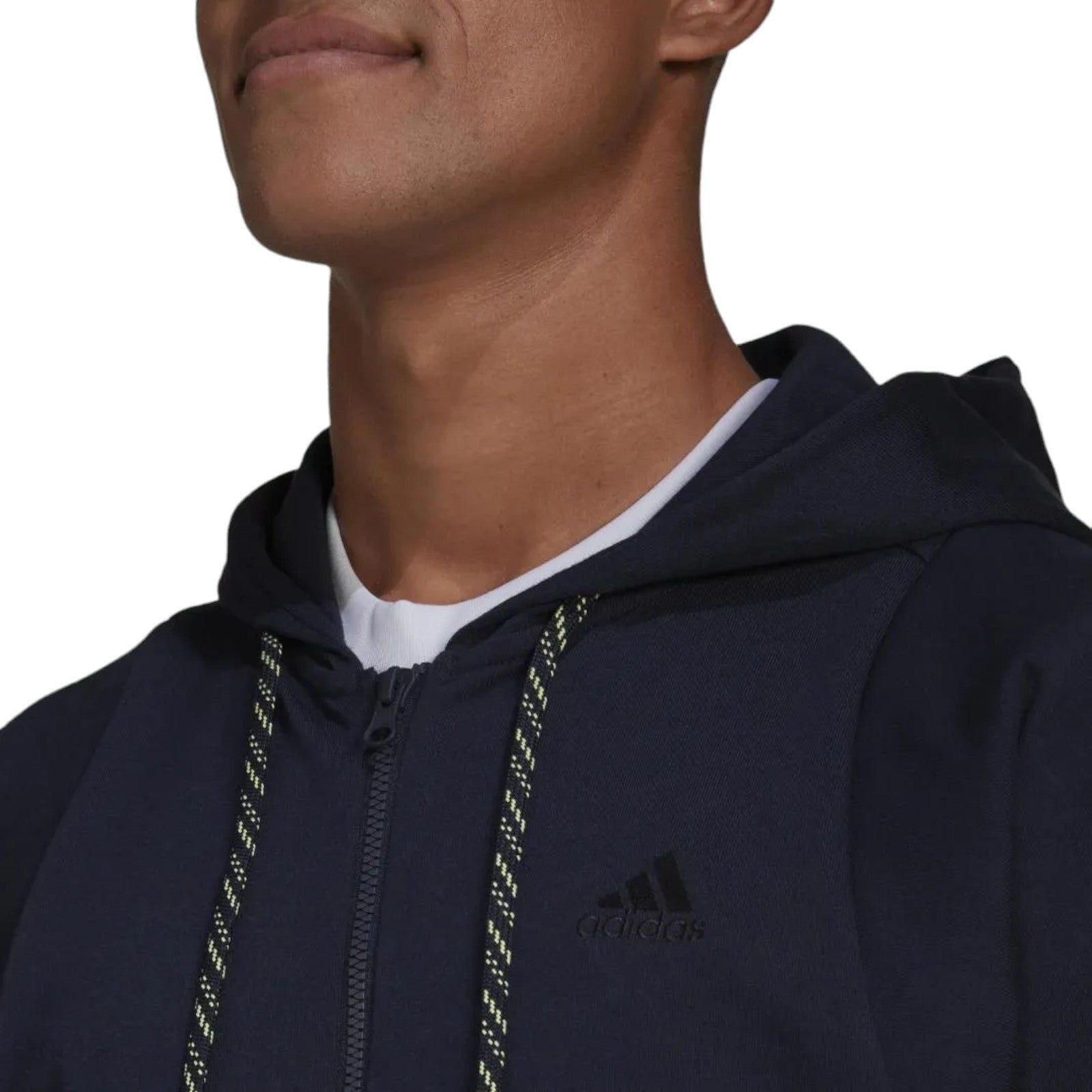 adidas Lightweight AEROREADY Summer Full-Zip Hoodie - Navy - ViaductClothing - -