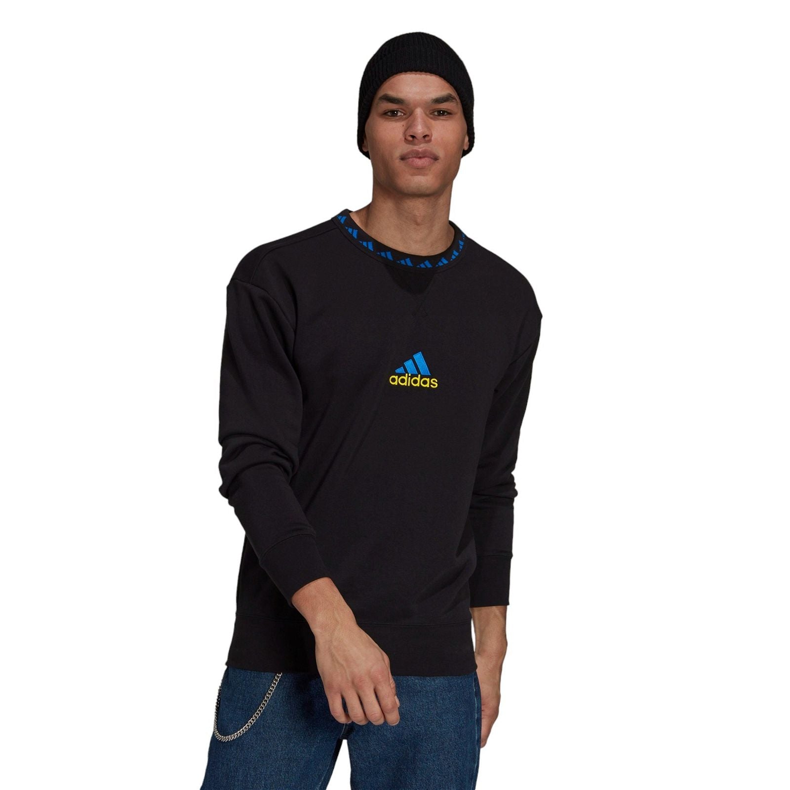 adidas Manchester United Icons Crew Sweatshirt - Black - ViaductClothing - -
