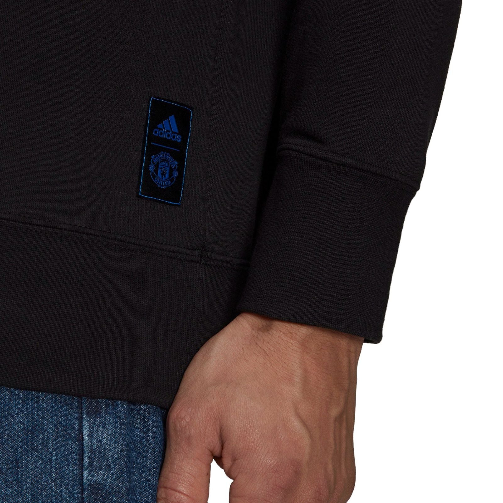 adidas Manchester United Icons Crew Sweatshirt - Black - ViaductClothing - -