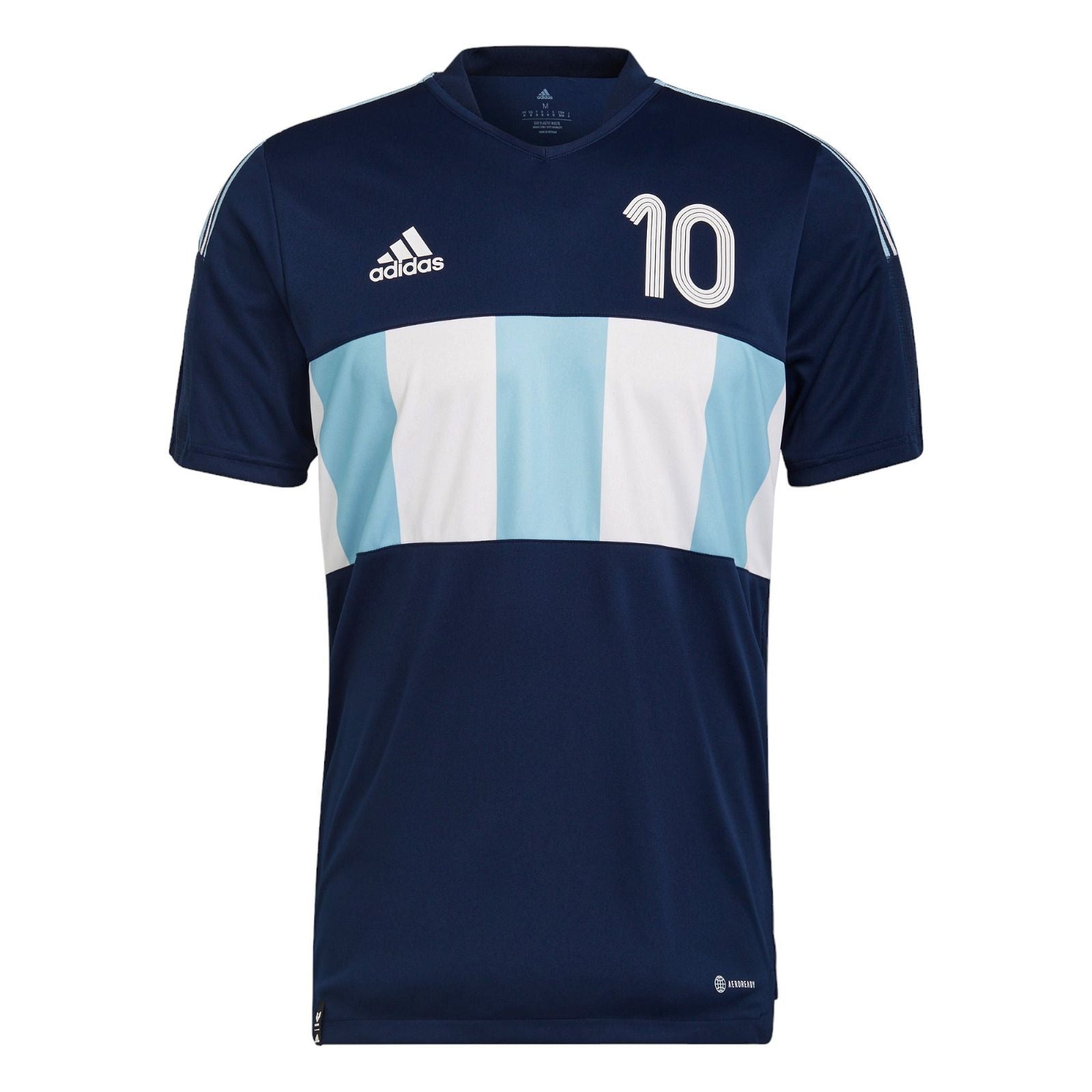 adidas Messi Tiro Number 10 Training Jersey - Night Indigo Blue - ViaductClothing - -