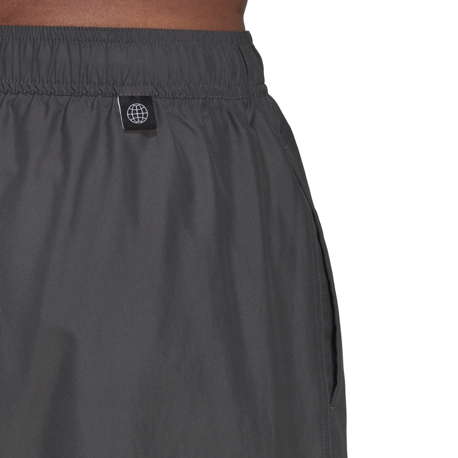 adidas Mid 3 Stripe CLX SI Swim Shorts - Grey - ViaductClothing - -