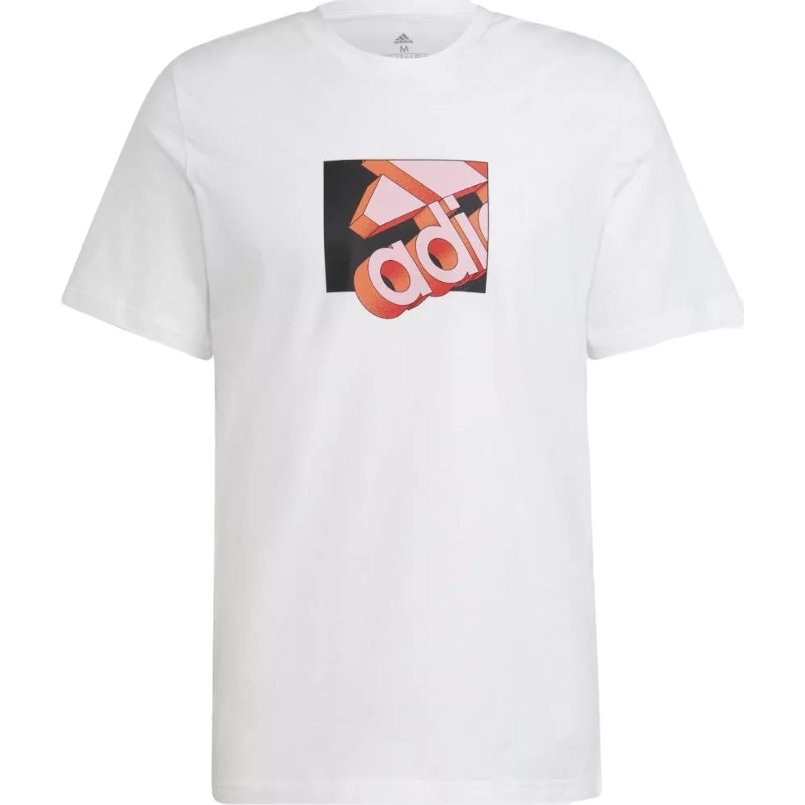 adidas Milan Graphic Print Logo T-Shirt - White - ViaductClothing - -