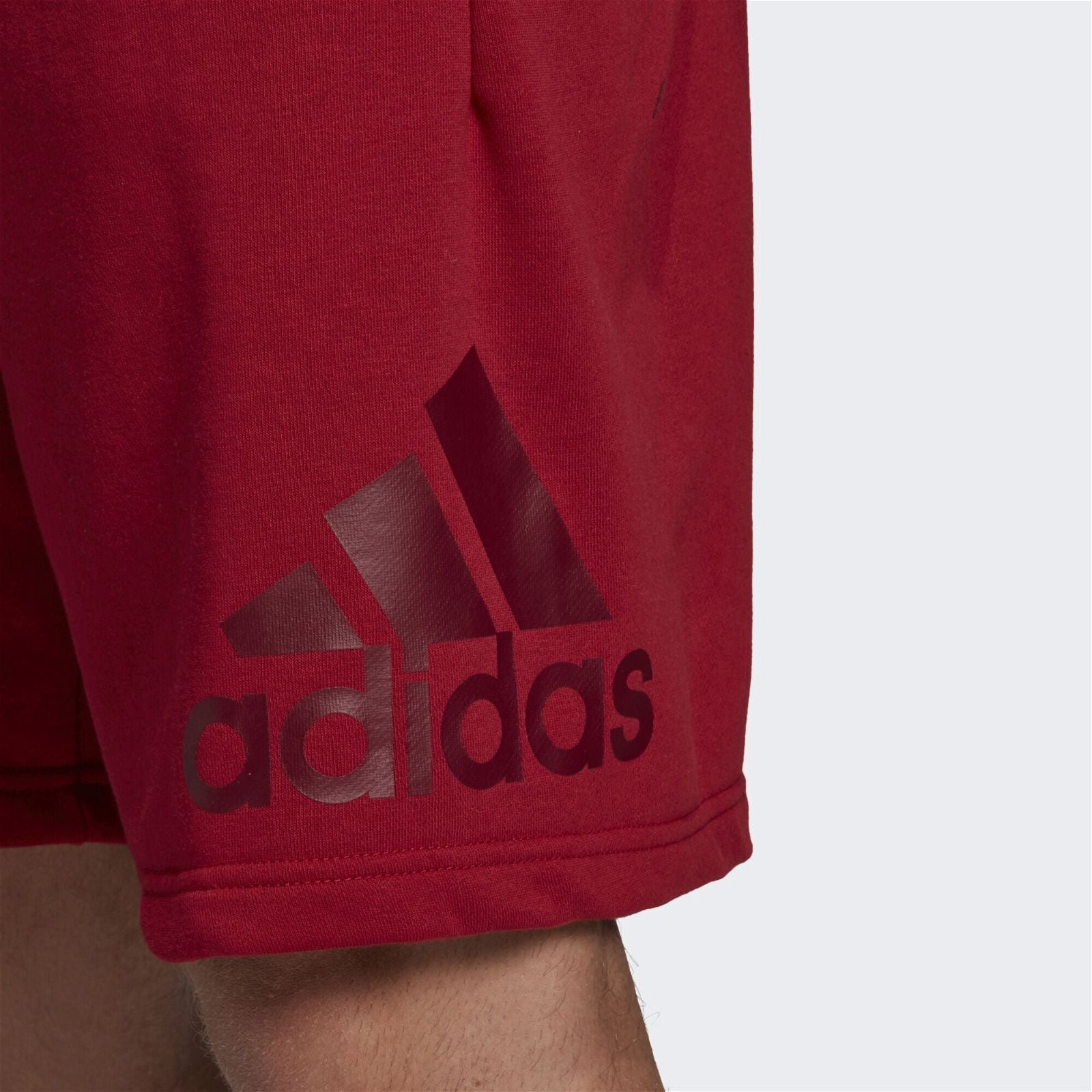 adidas Must Haves Badge of Sport Shorts - Red - ViaductClothing - -