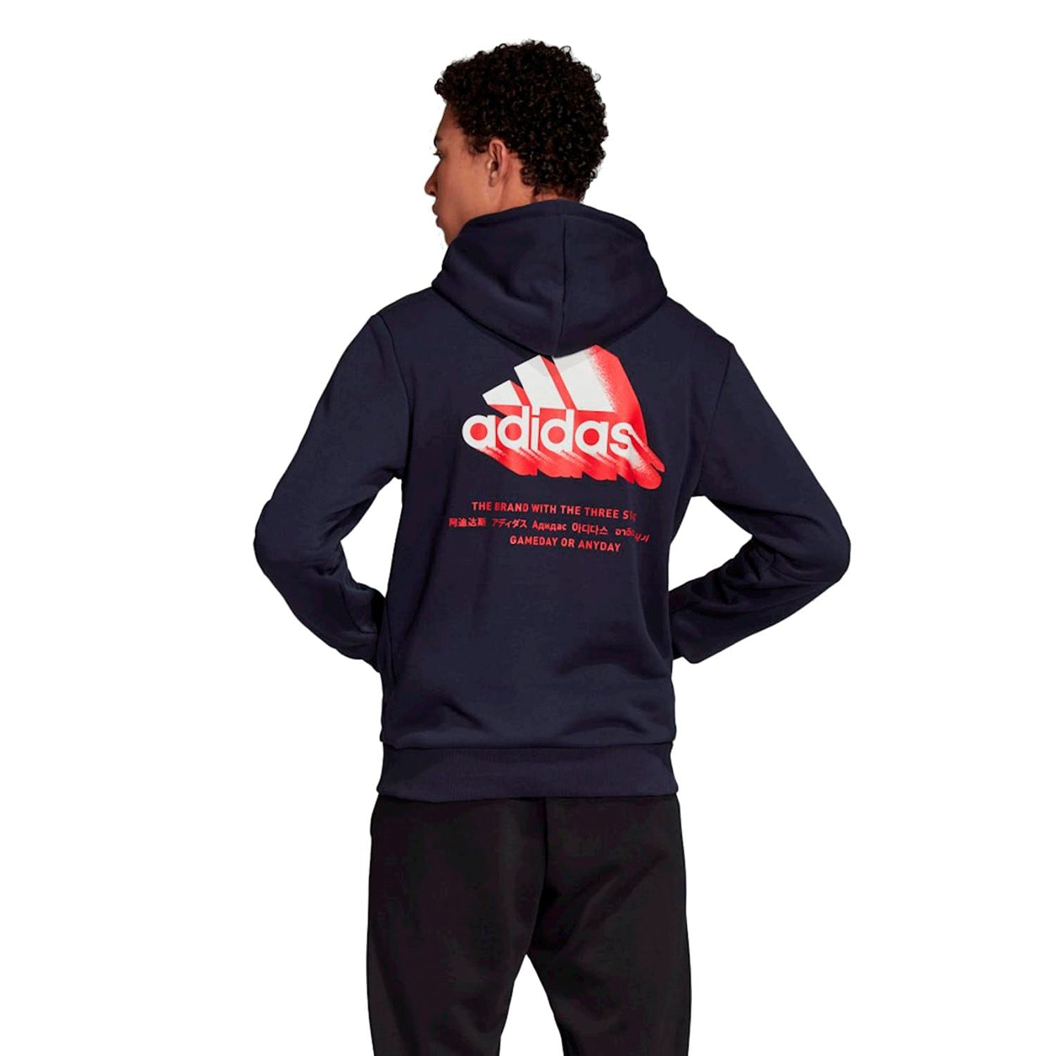 adidas Must Haves Graphic Hoodie - Navy - ViaductClothing -  -
