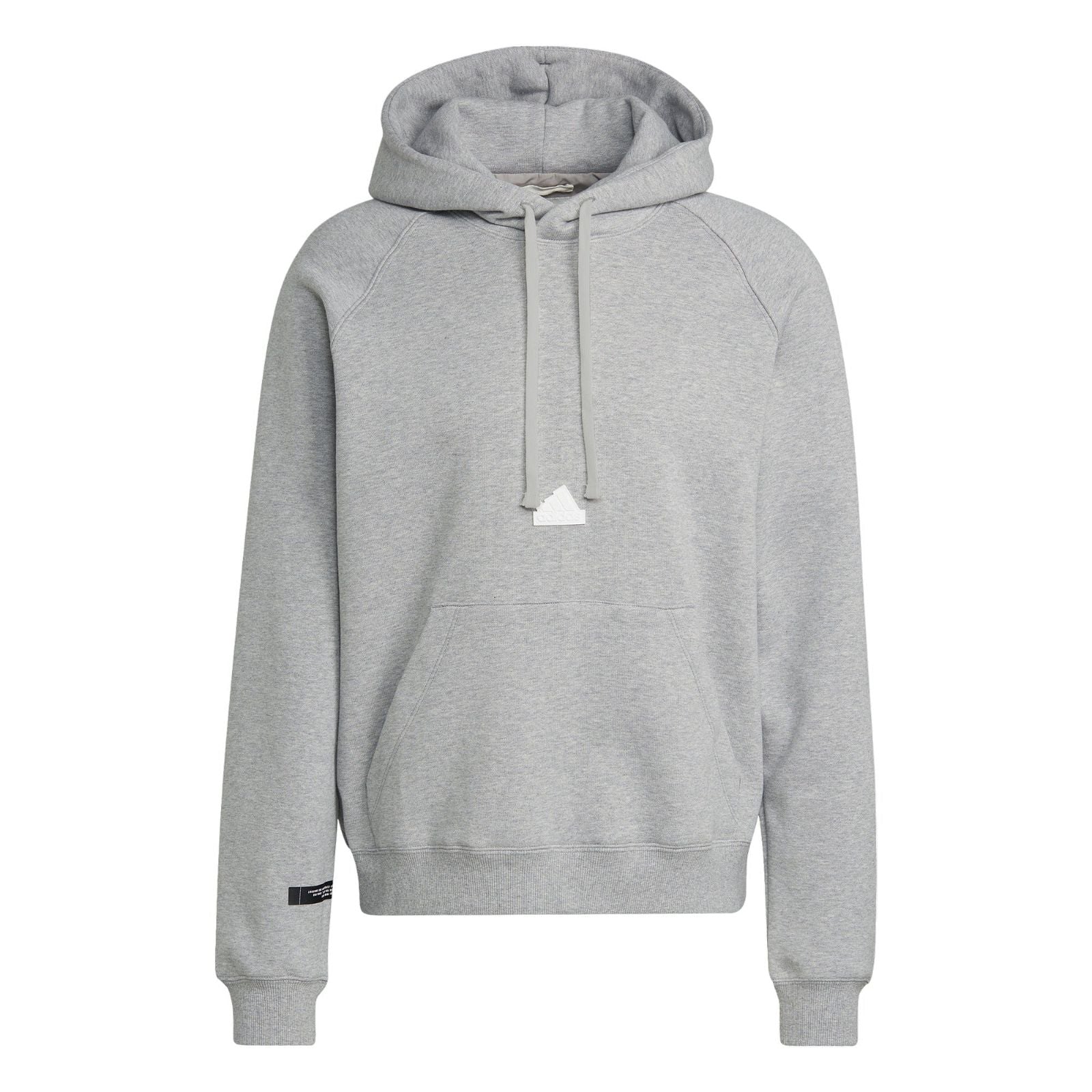 adidas New Fleece Sweat Hoodie - Medium Grey Heather - ViaductClothing - -