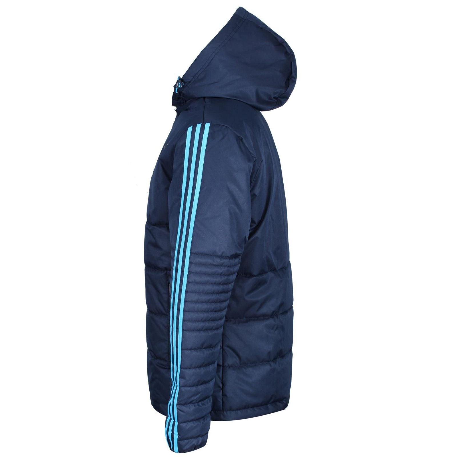 adidas Olympique Marseille Padded Jacket - Navy - ViaductClothing - -