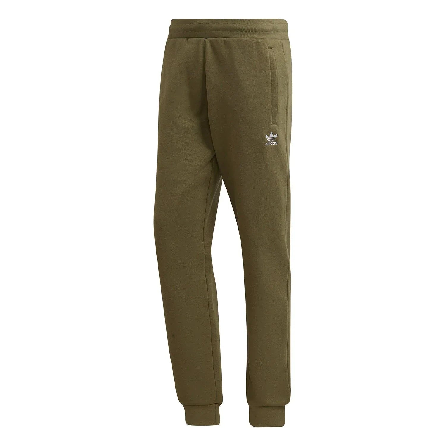 adidas Origina;s Adicolor Essentials Trefoil Joggers - Focus Olive Green - ViaductClothing
