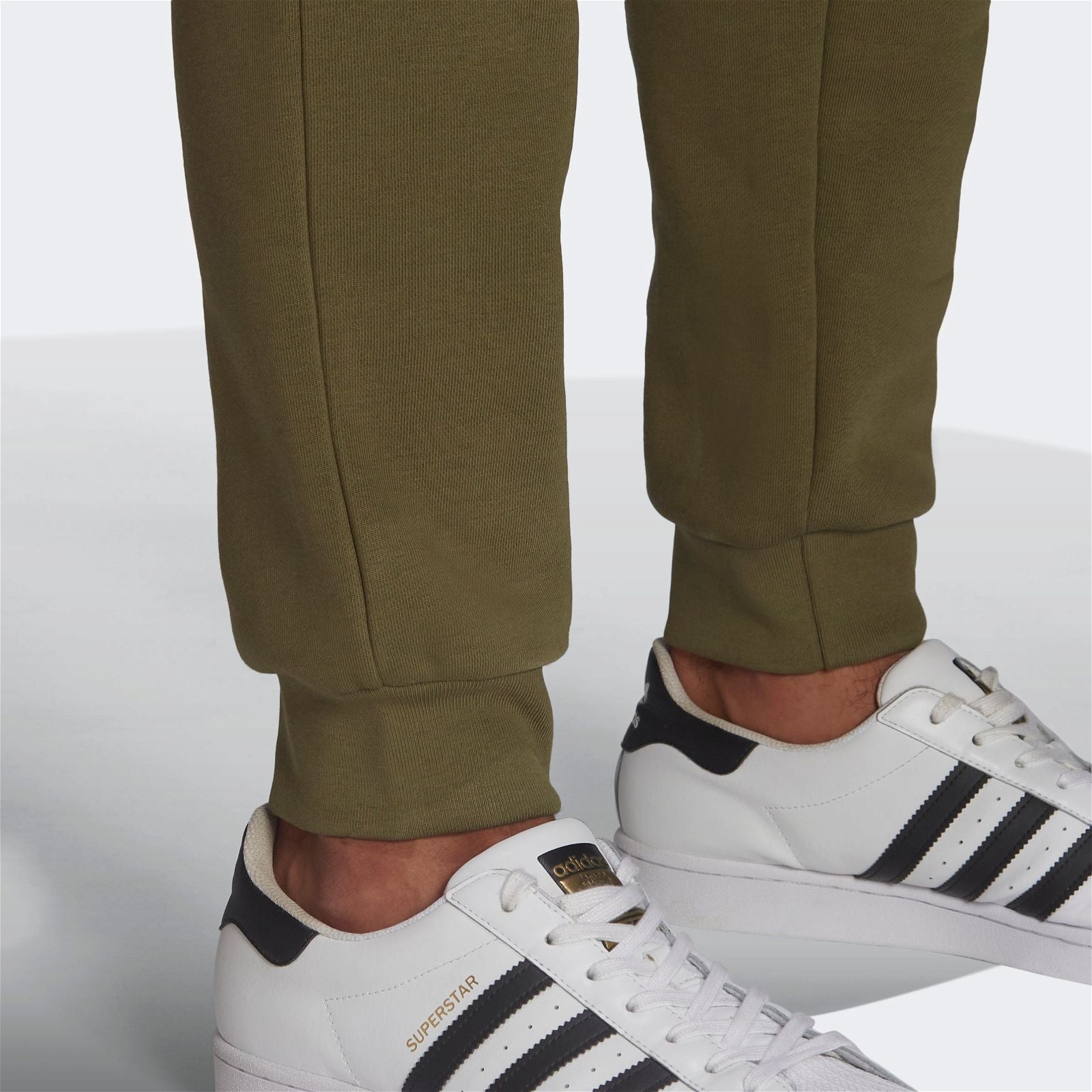 adidas Origina;s Adicolor Essentials Trefoil Joggers - Focus Olive Green - ViaductClothing - -