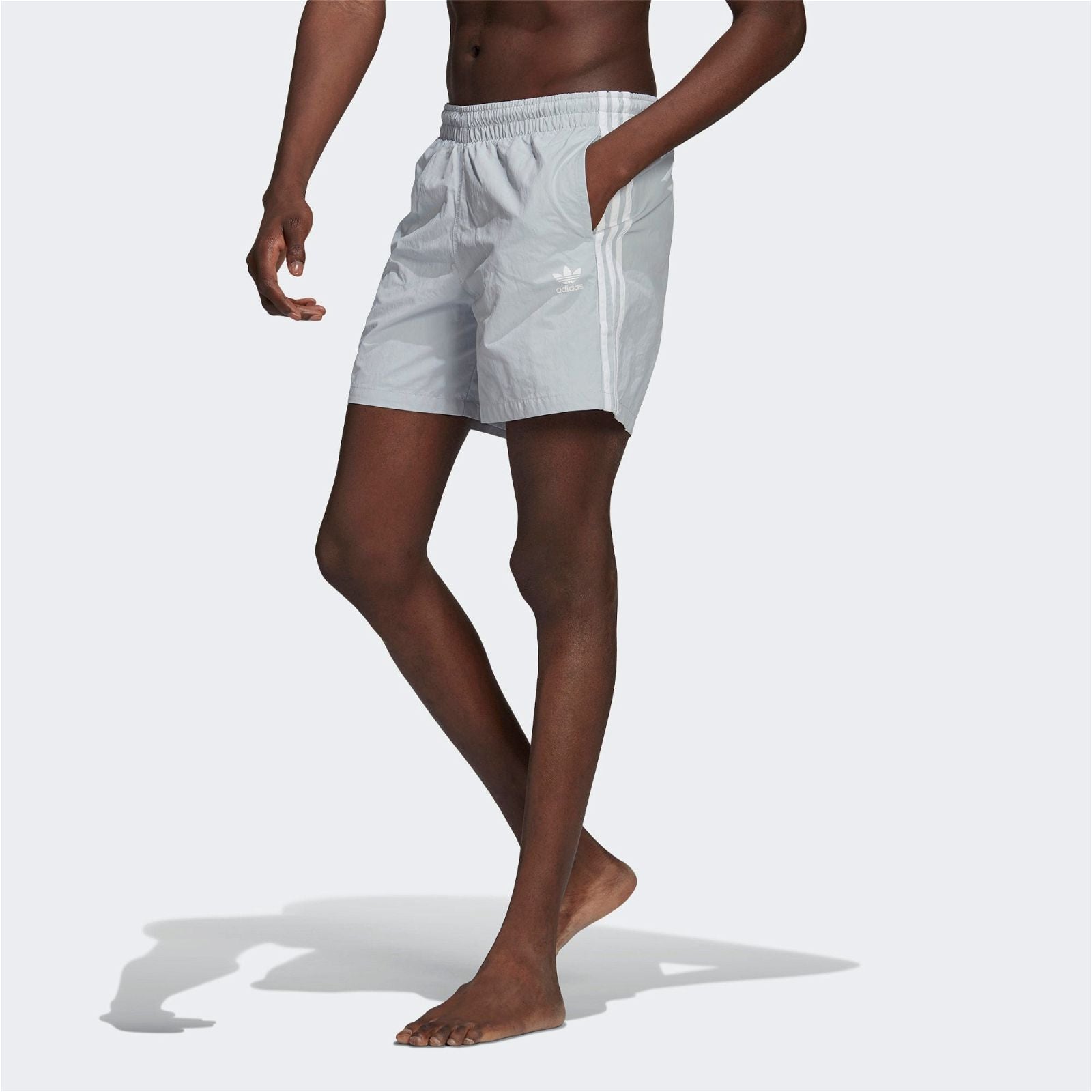 adidas Originals 3-Stripe Swim Shorts - Halo Blue - ViaductClothing - -